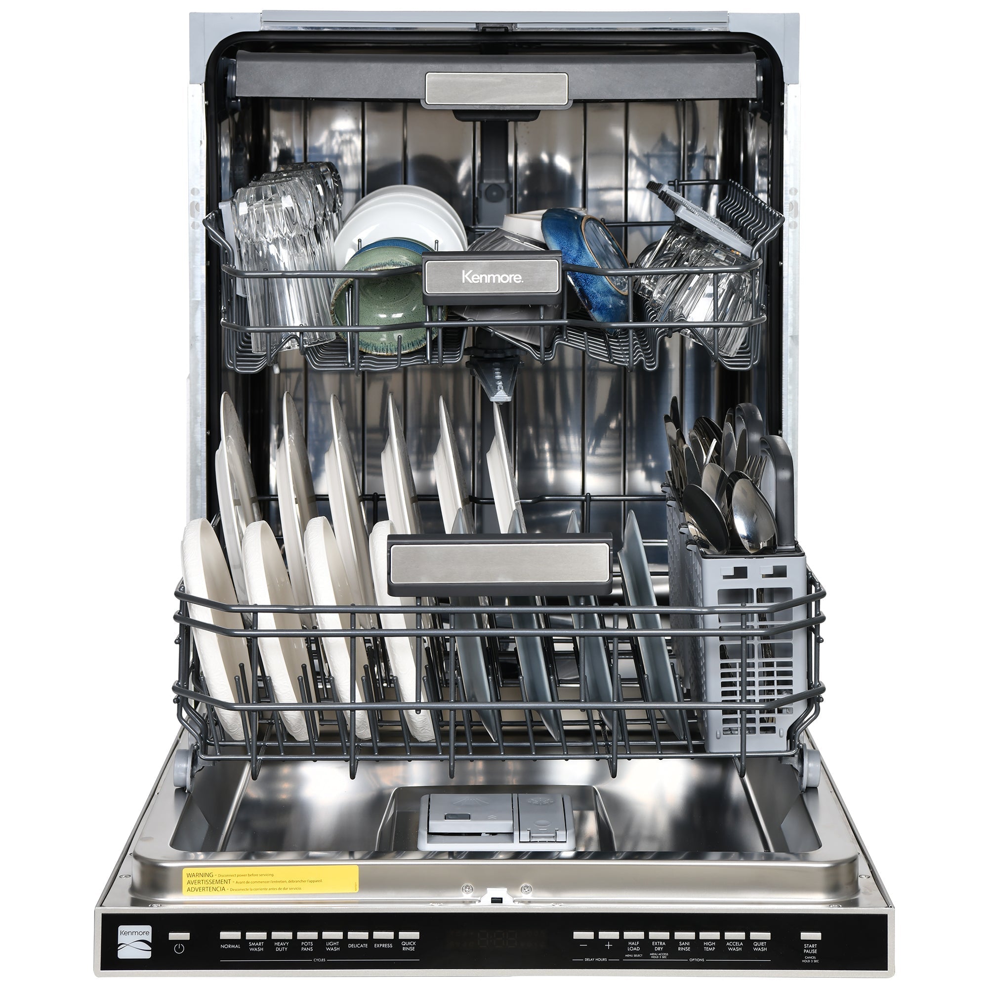 Kenmore 24" Ultra-Quiet Top Control 2 Rack Built-In Dishwasher, 49 dBA