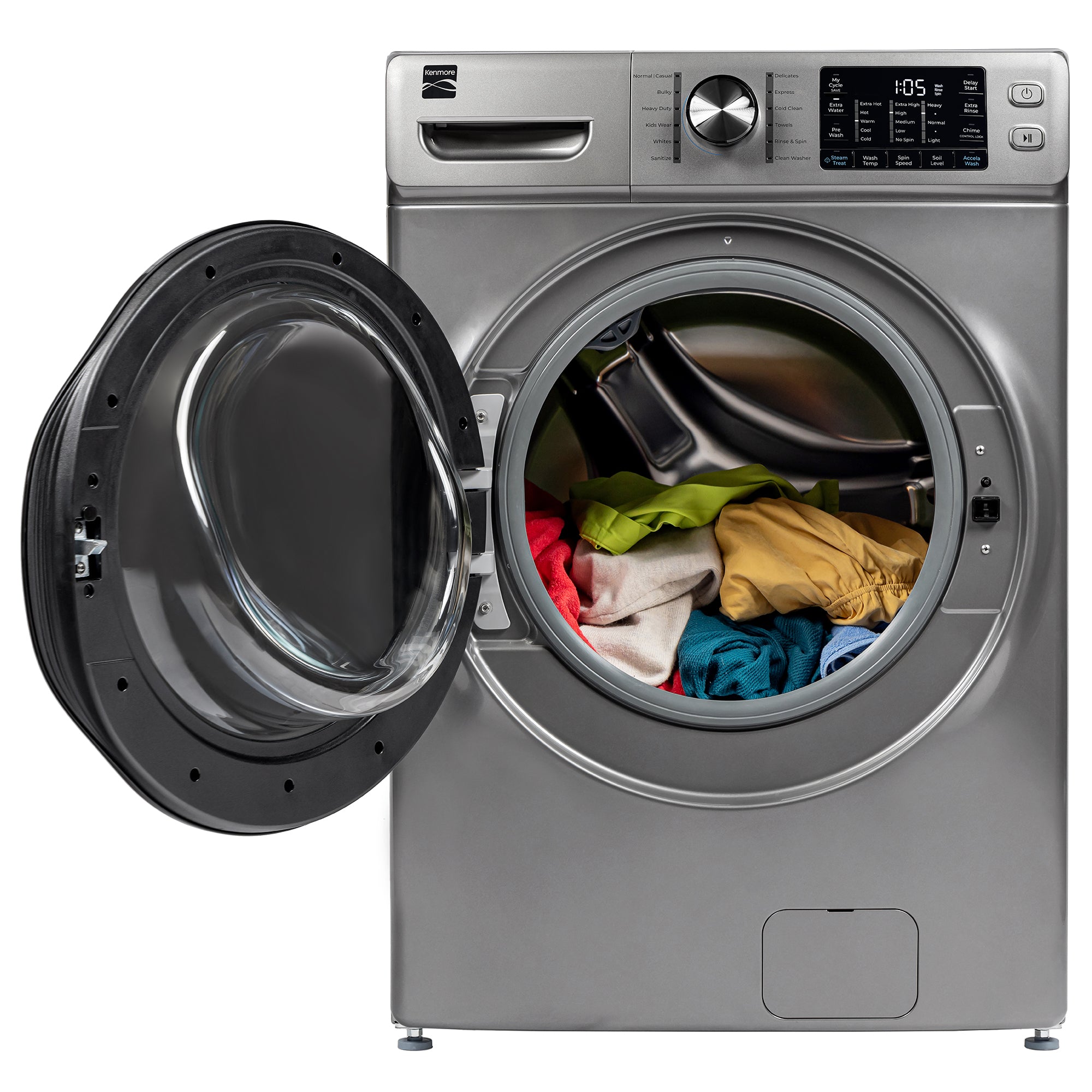 Kenmore 4.5 cu. ft. Front-Load Washer w/ Steam – Metallic Steel