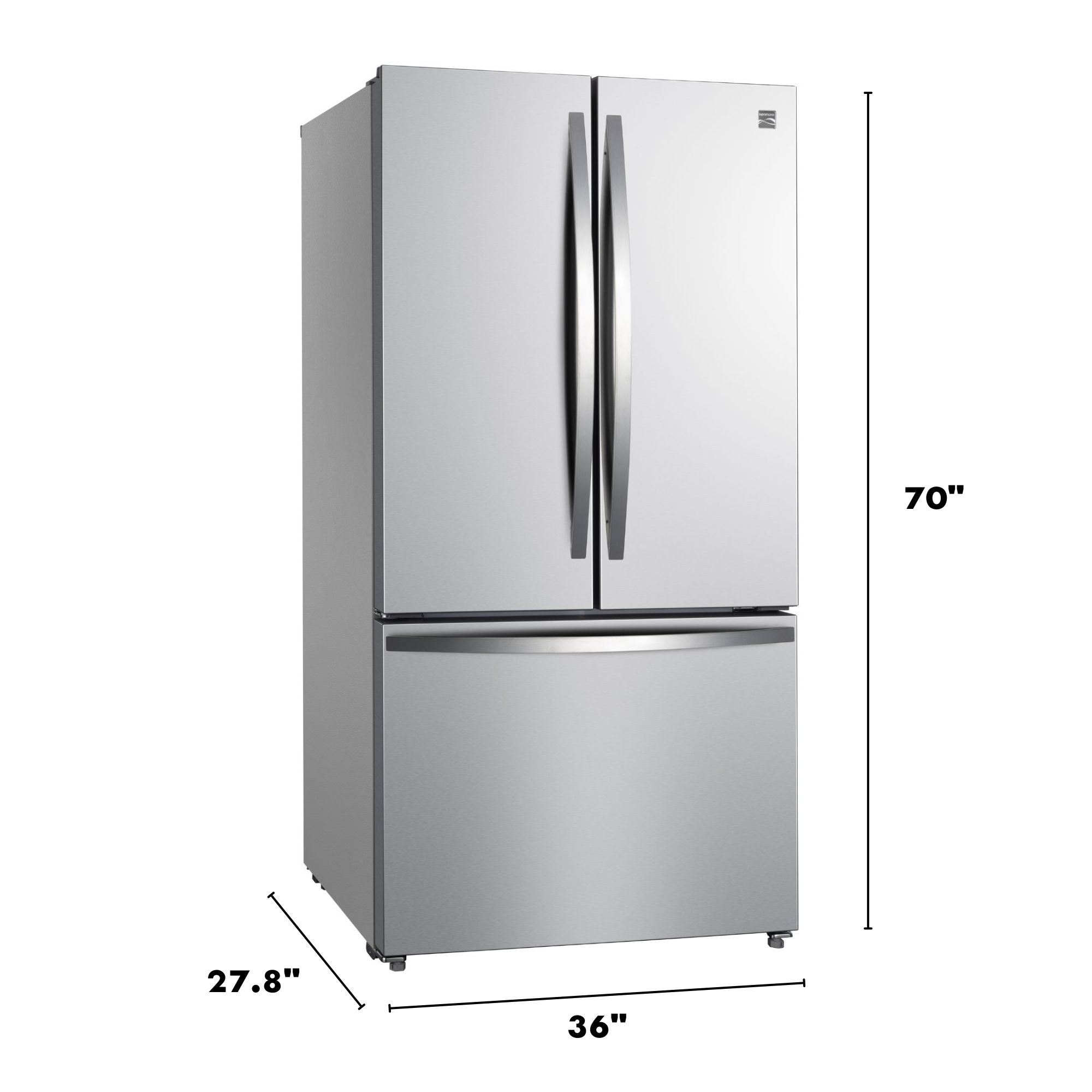 Kenmore 20.3 cu. ft. Counter Depth French Door Refrigerator - Stainless Steel