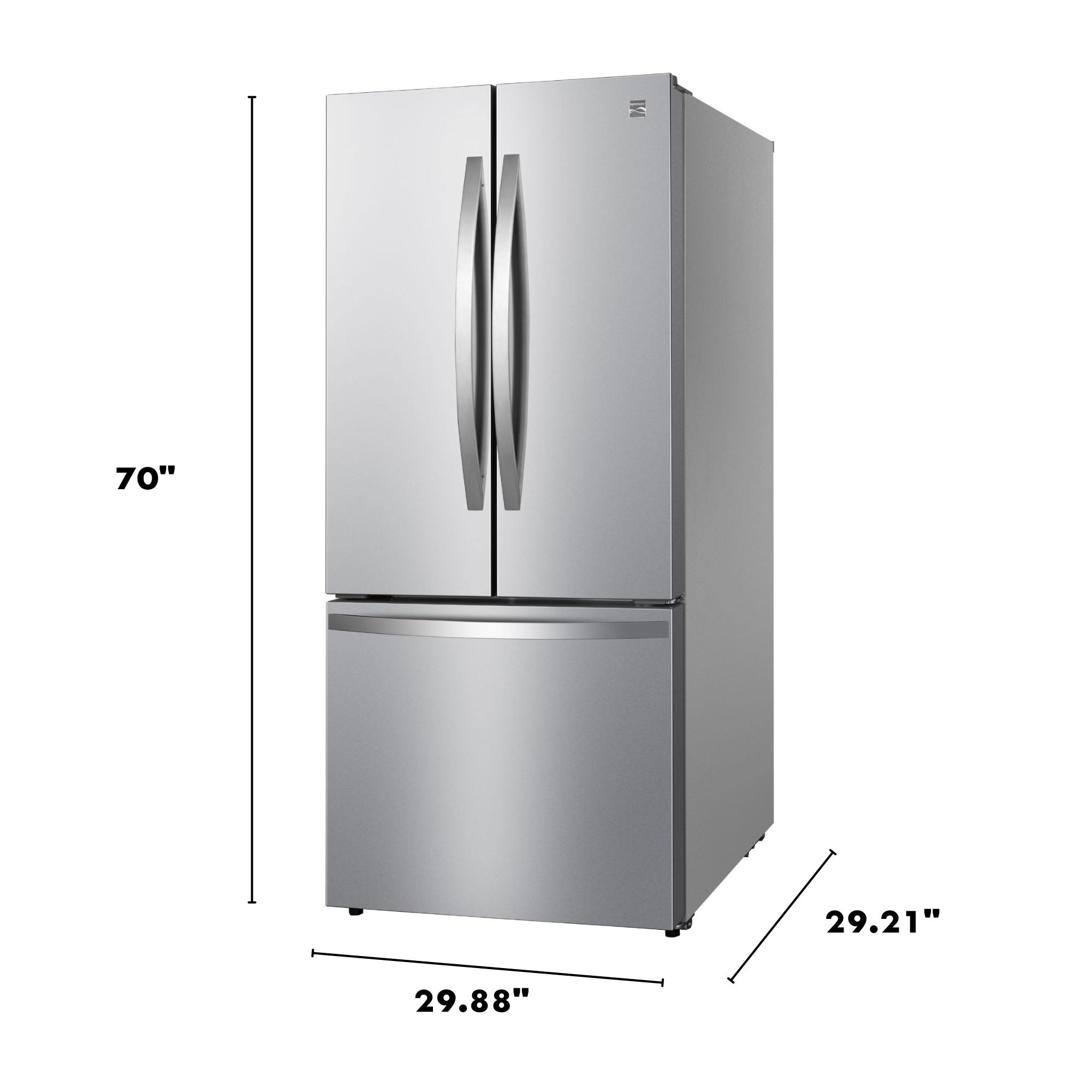 Kenmore 17.5 cu. ft. Counter Depth French Door Refrigerator - Stainless Steel
