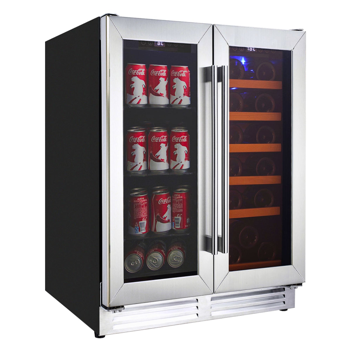 Koolatron 24 in. Dual Zone Built-In Wine and Beverage Fridge