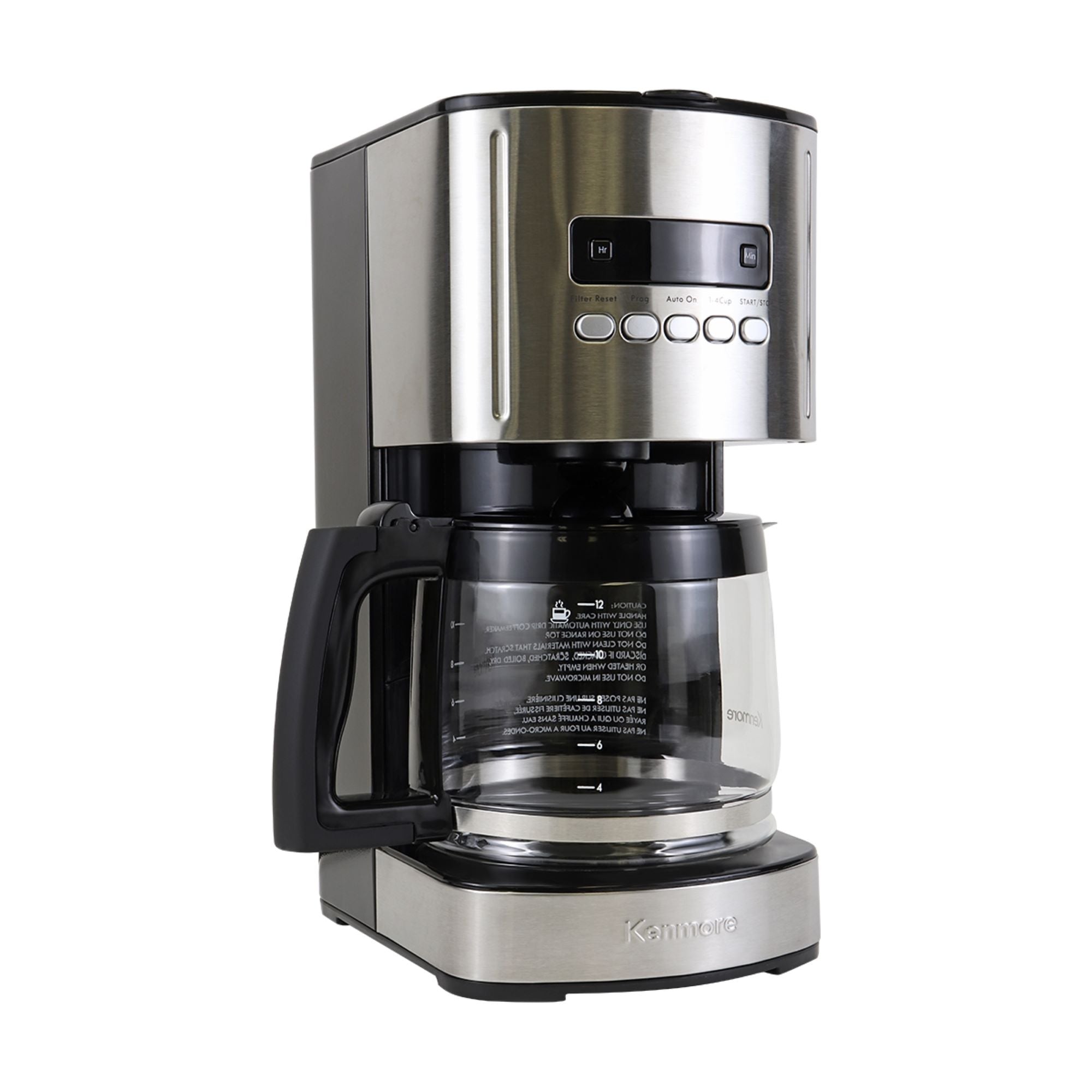Kenmore 12 cup programmable coffeemaker on a white background