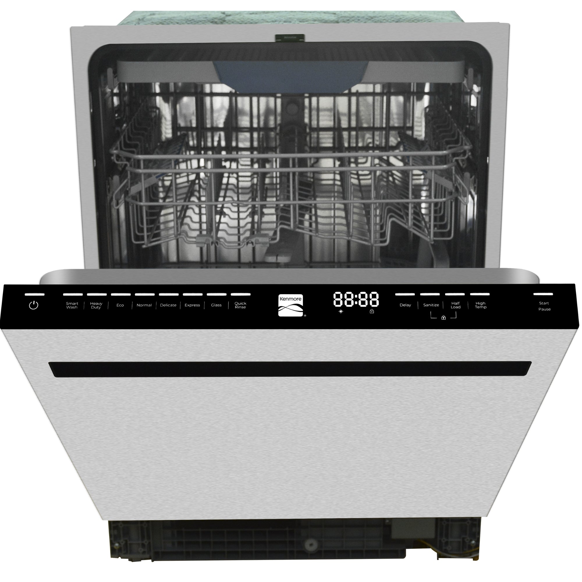 Kenmore dishwasher partly open