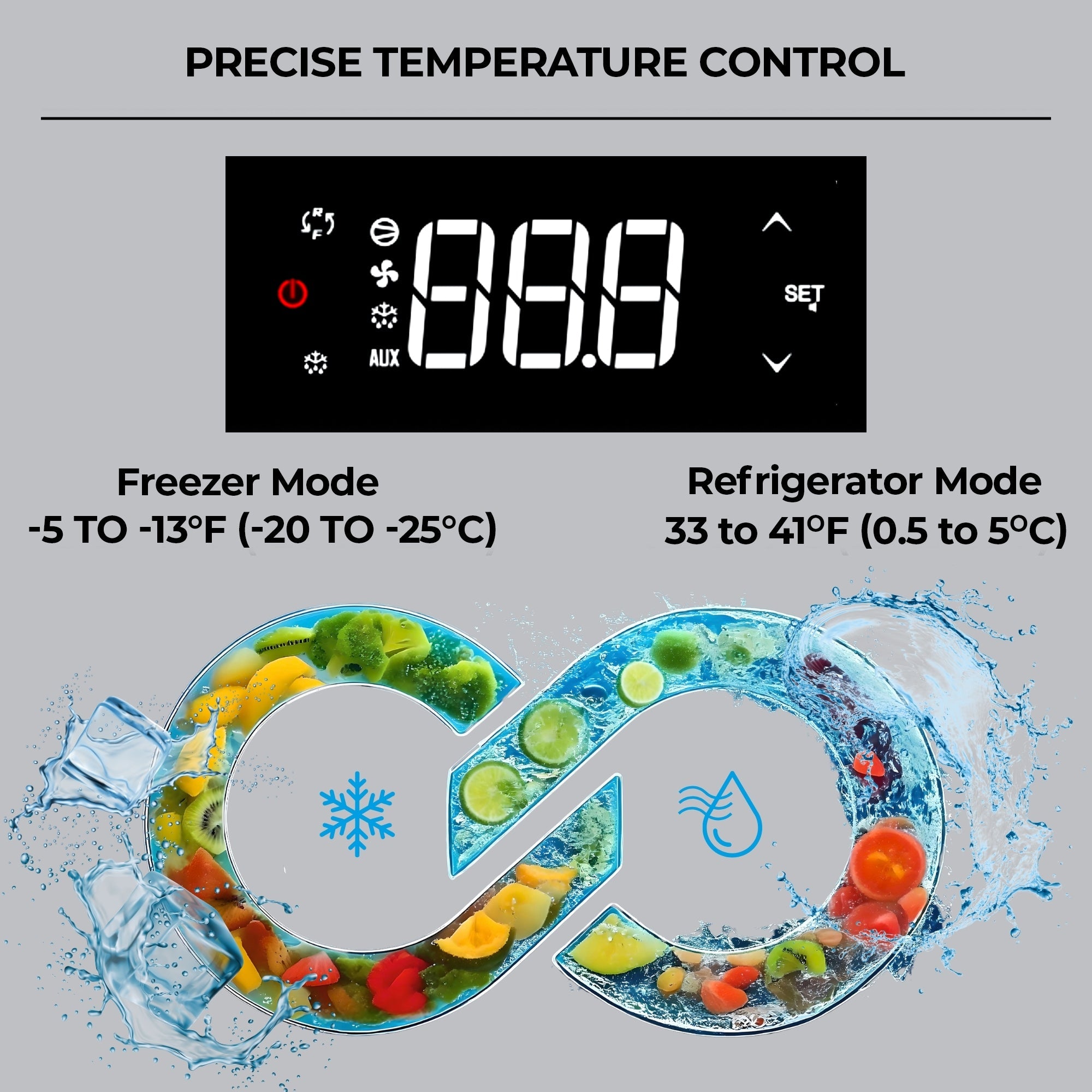 Kenmore Pro 49 cu ft glass door freezer interior