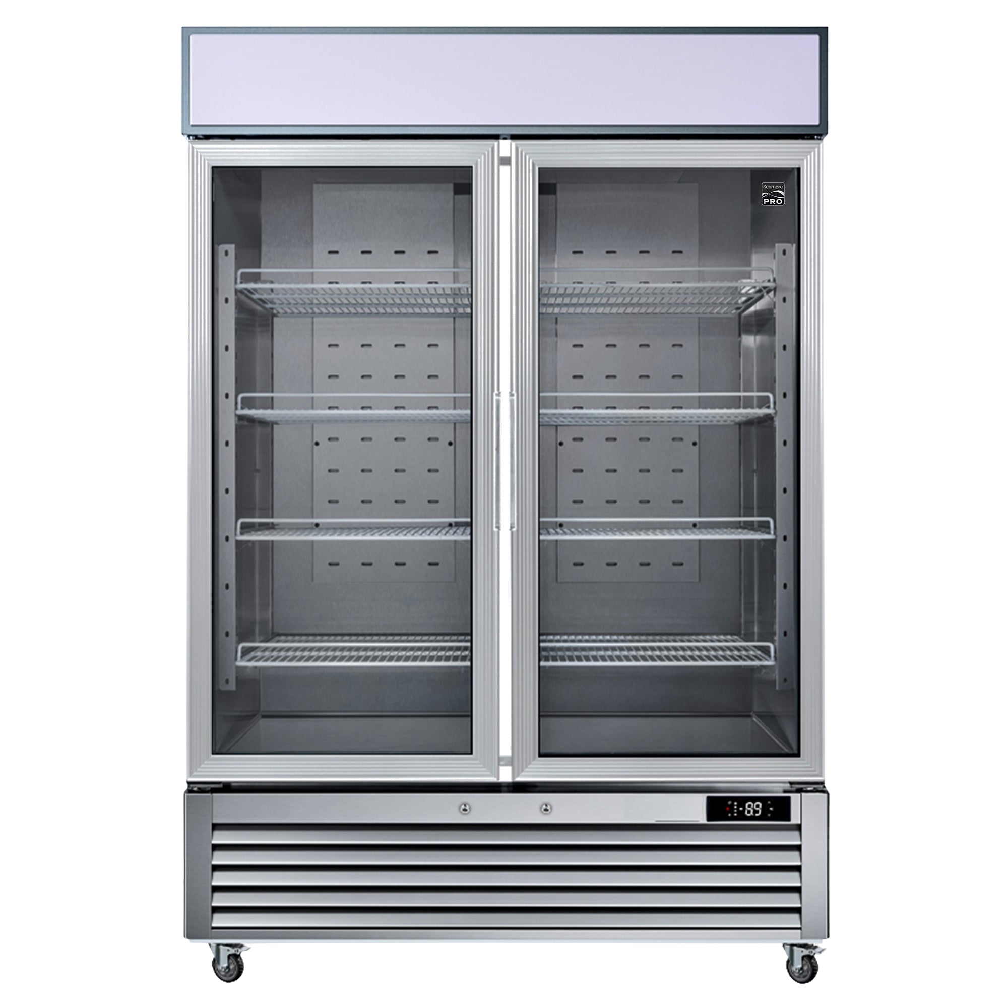 Kenmore Pro 49 cu ft 2-door glass display freezer