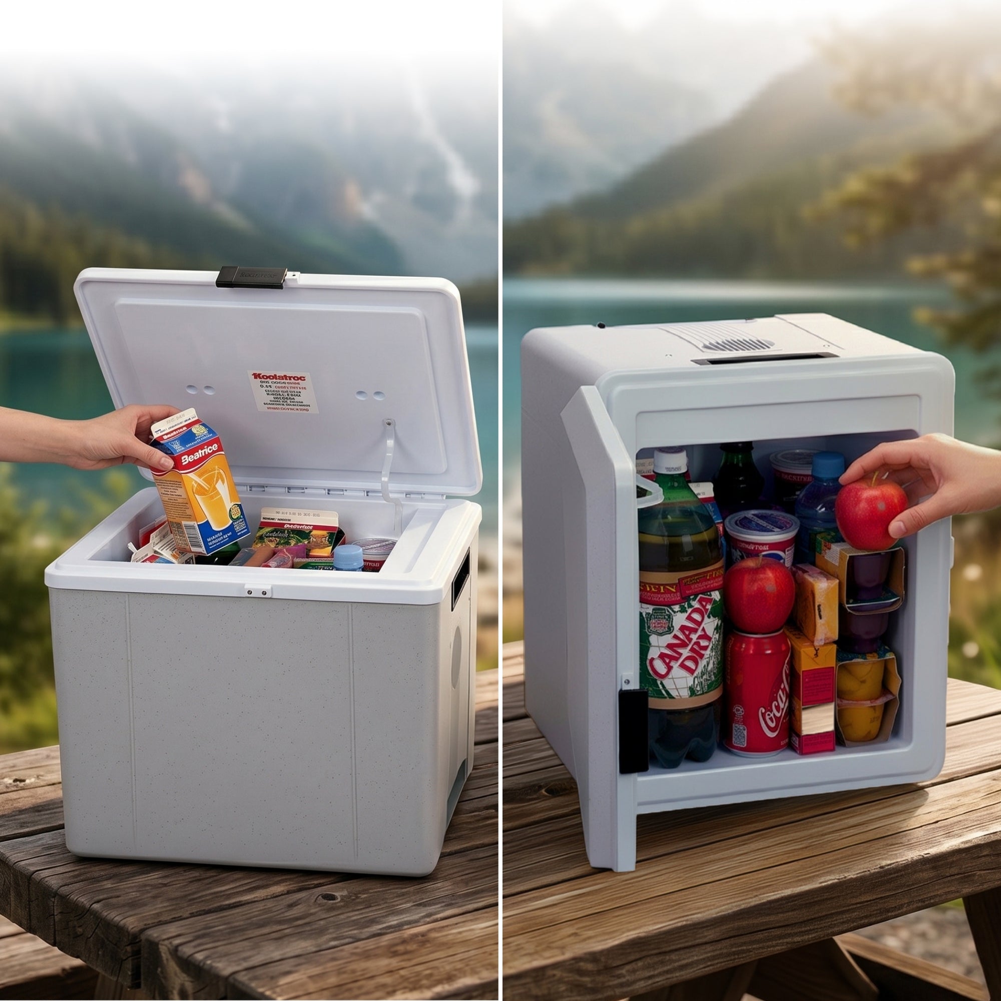 Koolatron 12V Electric Cooler/Warmer 27L (29 qt), Two-Way Design, Gray
