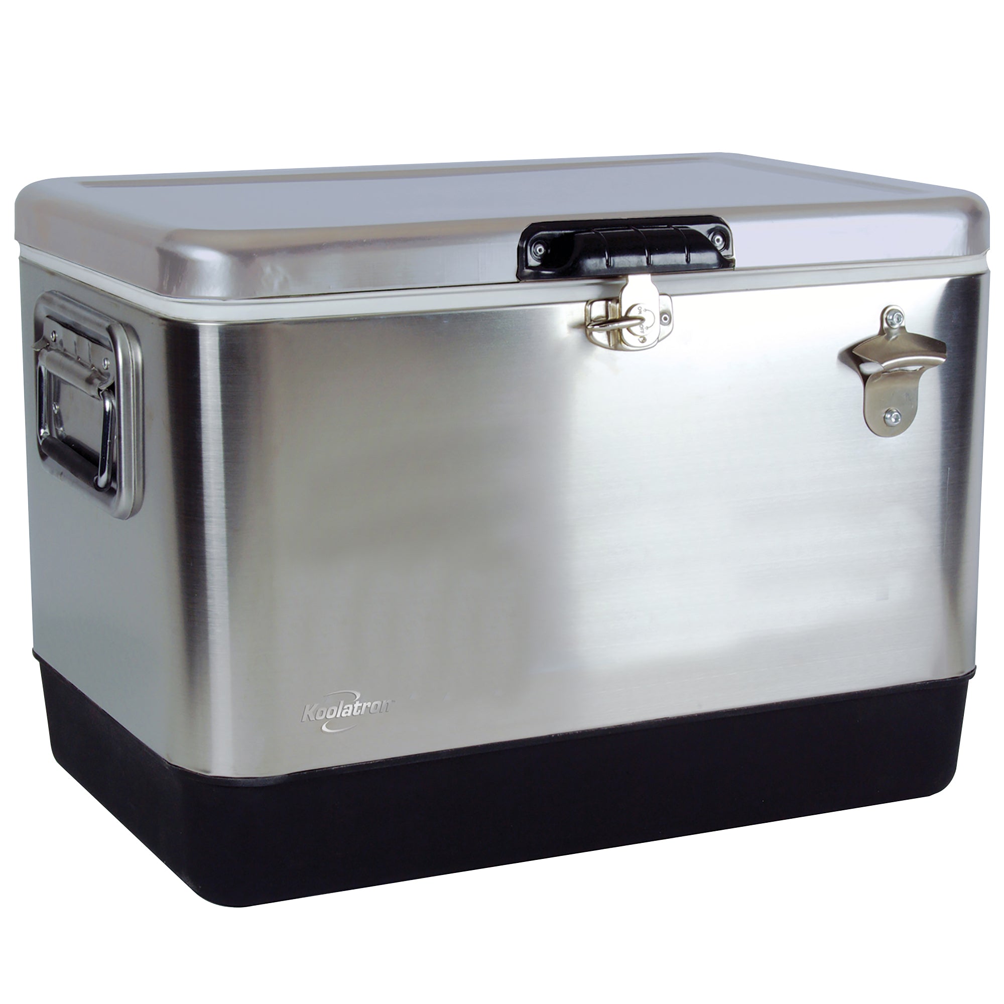 Koolatron Stainless Steel Ice Chest Cooler w/ Bottle Opener 51L (54 qt)