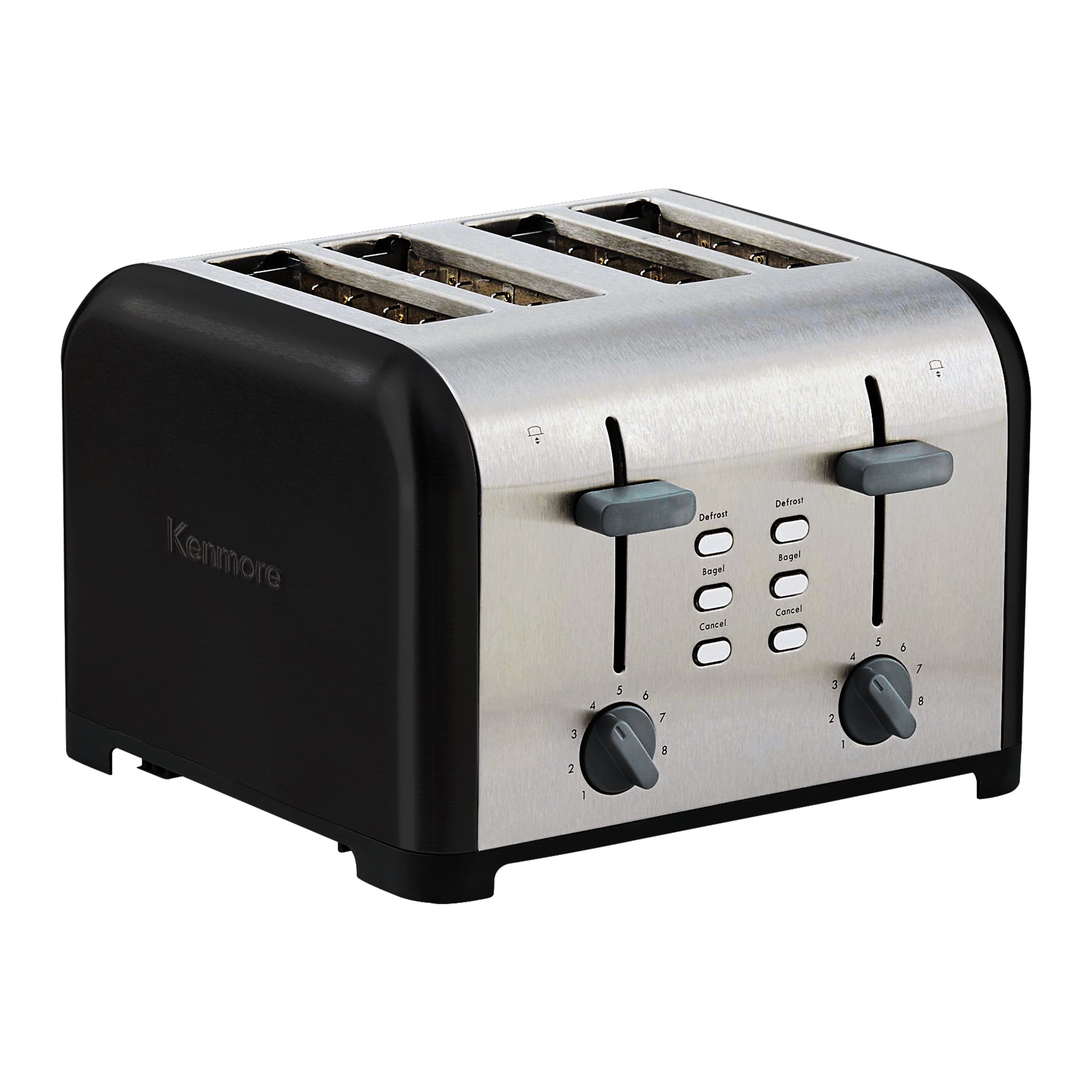 Kenmore 4-Slice Toaster with Dual Controls, Black