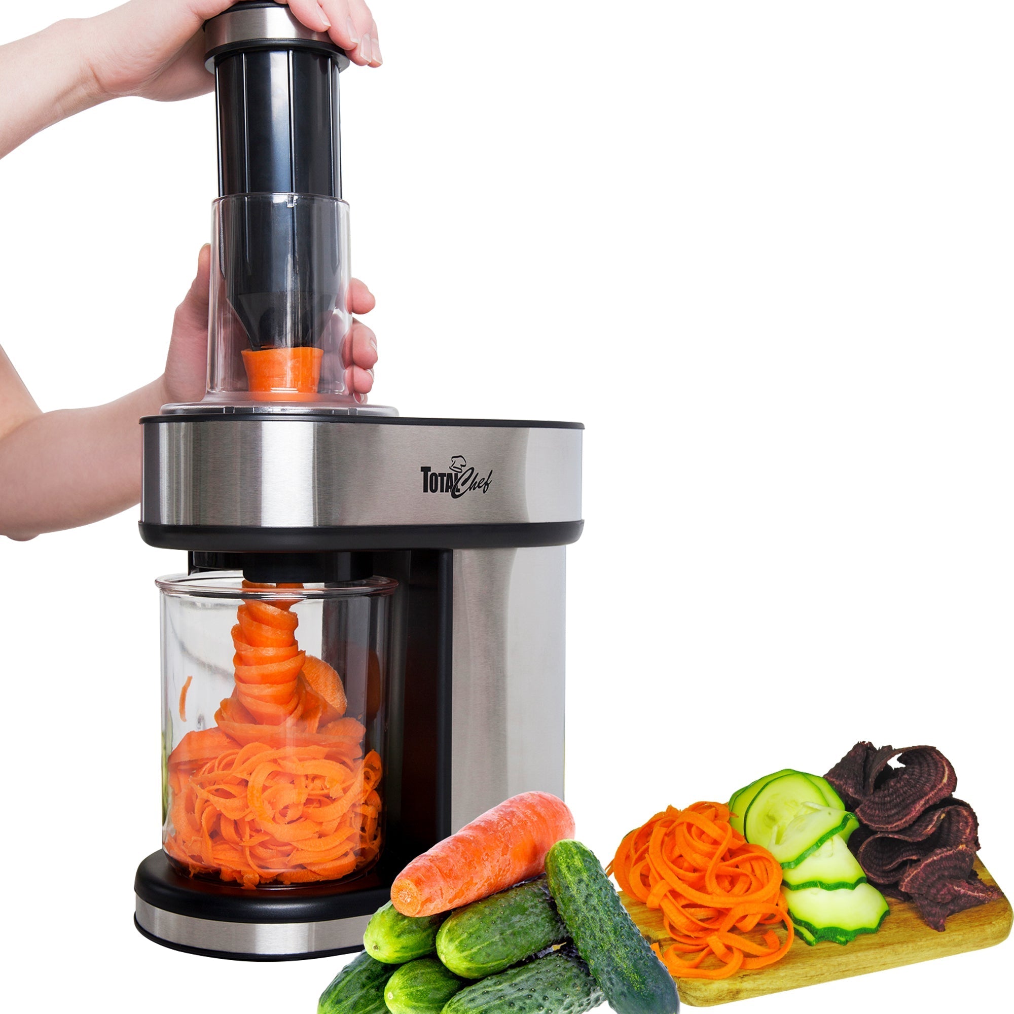 Total Chef Electric Spiralizer 3 Blades Vegetable Noodle Maker
