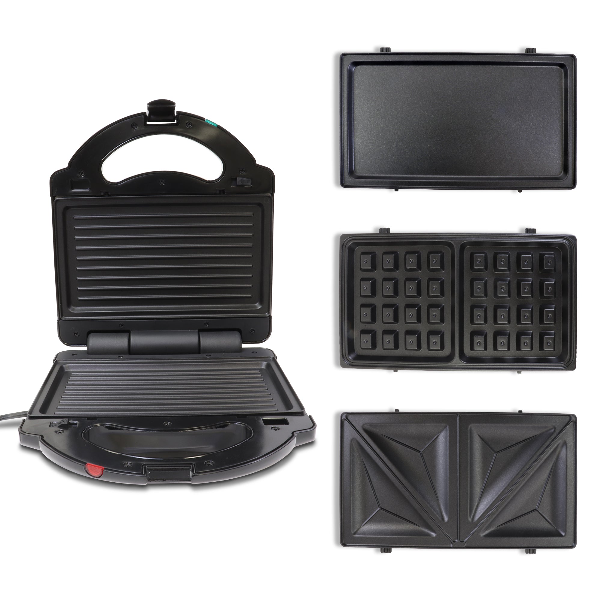 Toastie Maker With Panini Waffle Maker Removable Plates Total Chef