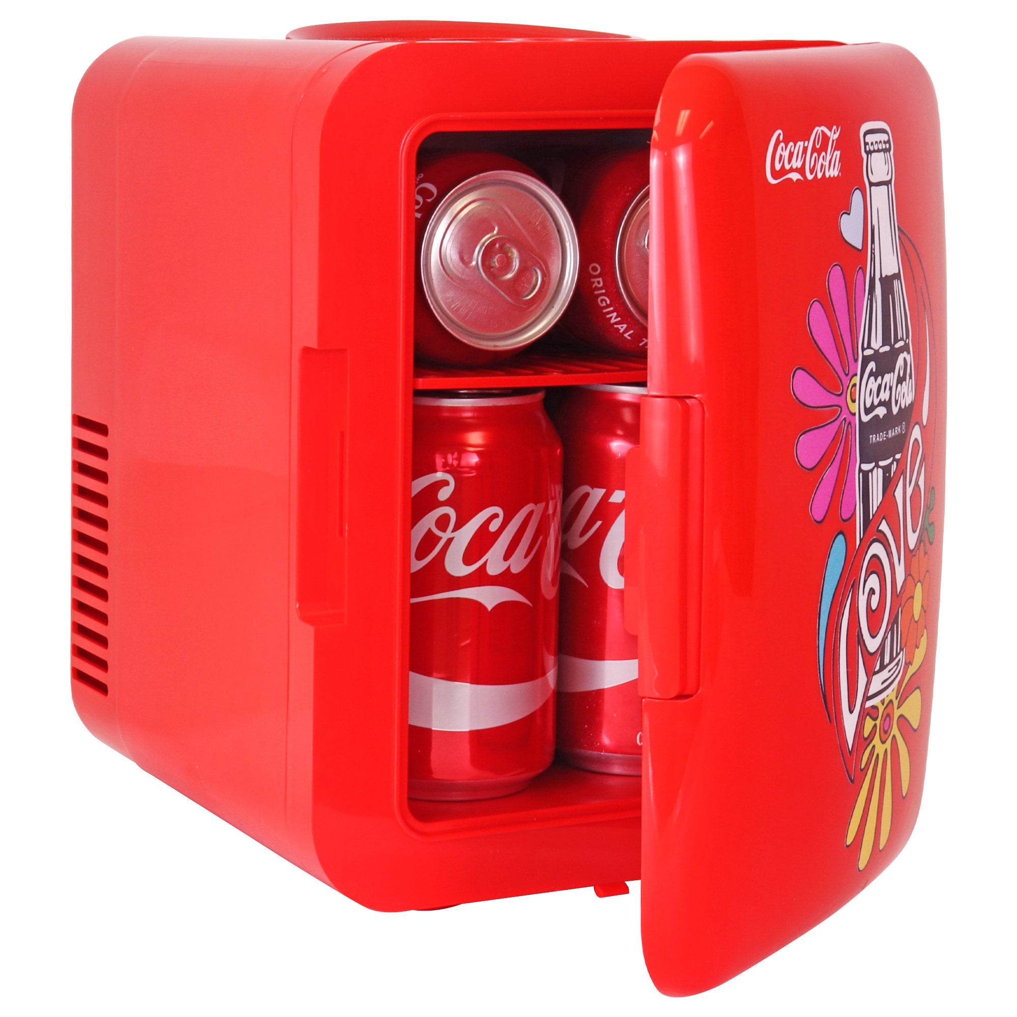 Mini Fridge 15 Liter/21 Cans, AC+DC Power Small Fridge for Bedroom, Car,  Office, Thermoelectric Cooler and Warmer Skincare Fridge for Food, Drinks