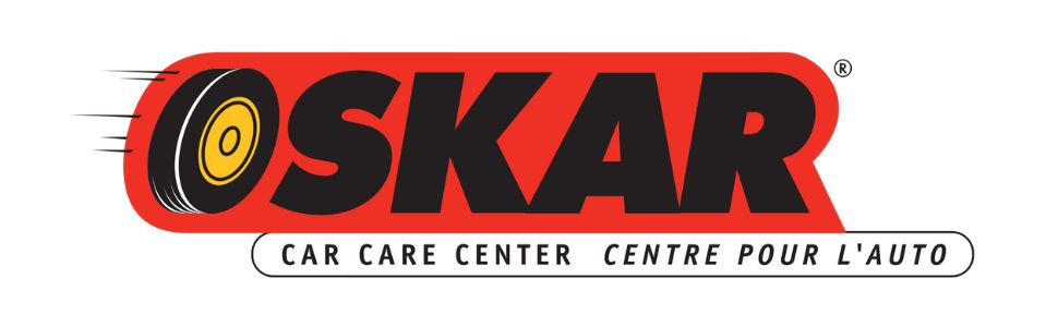 Oskar logo in black and red on a white background