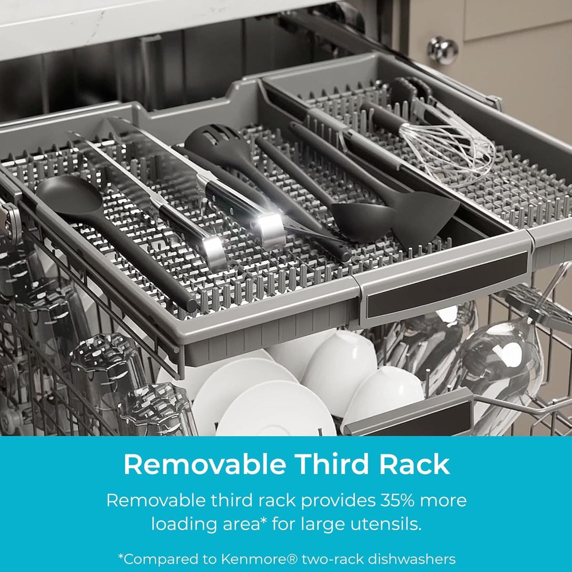 Kenmore 24" Ultra-Quiet Top Control 2 Rack Built-In Dishwasher, 49 dBA