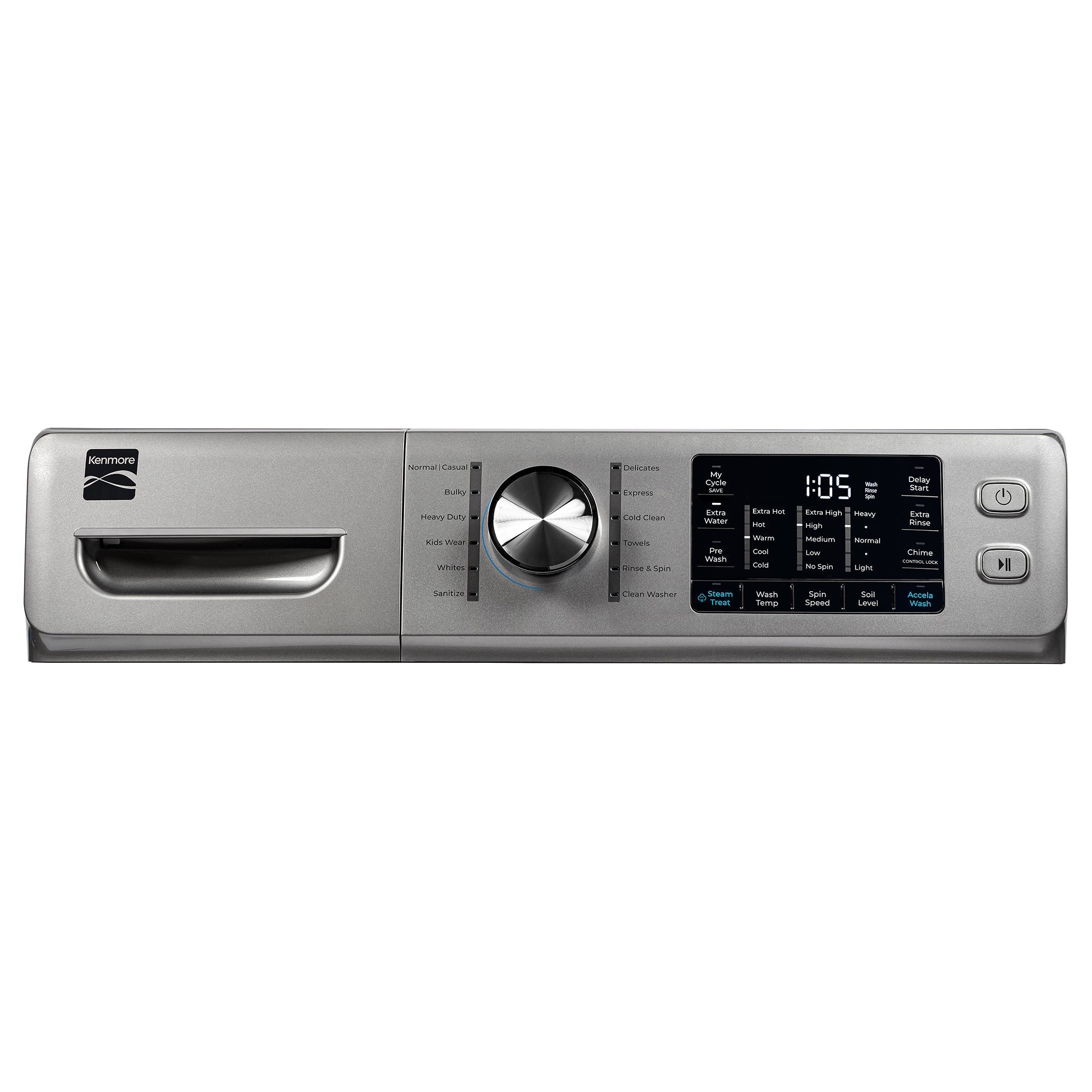 Kenmore 4.5 cu. ft. Front-Load Washer w/ Steam – Metallic Steel