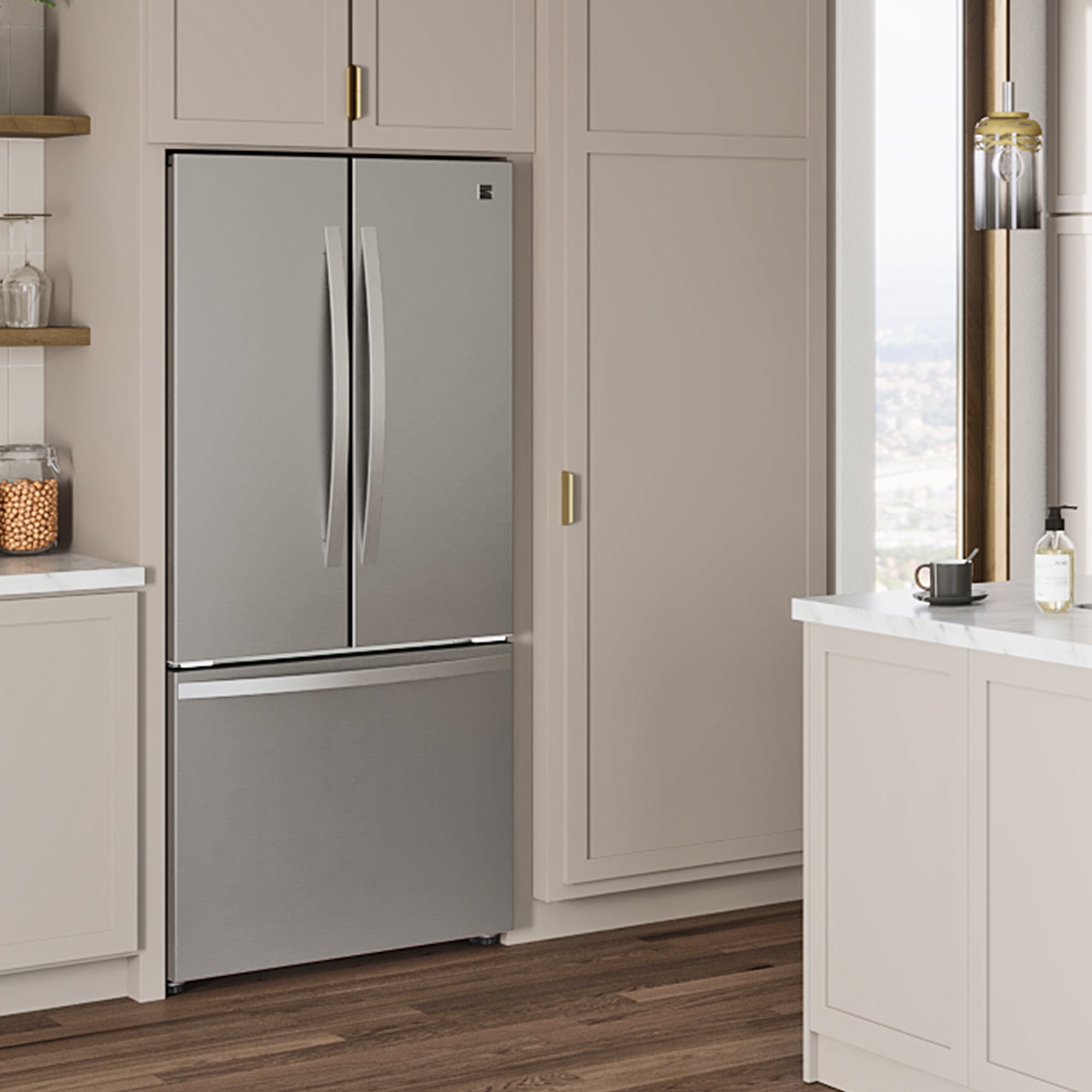 Kenmore 17.5 cu. ft. Counter Depth French Door Refrigerator - Stainless Steel