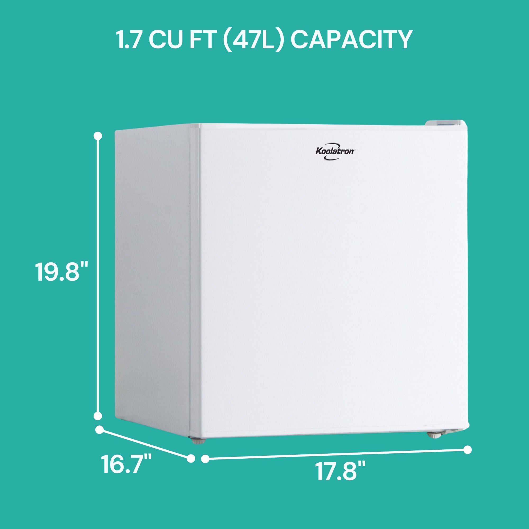 KUU☆ Koolatron Compressor Compact Fridge with Freezer | 1.7 cu ft (47L