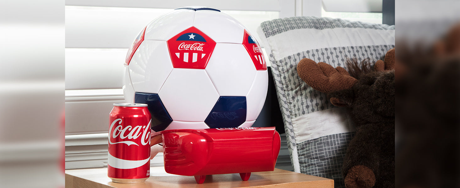 Coca Cola Soccer Ball Mini Fridge | Ball shaped cooler