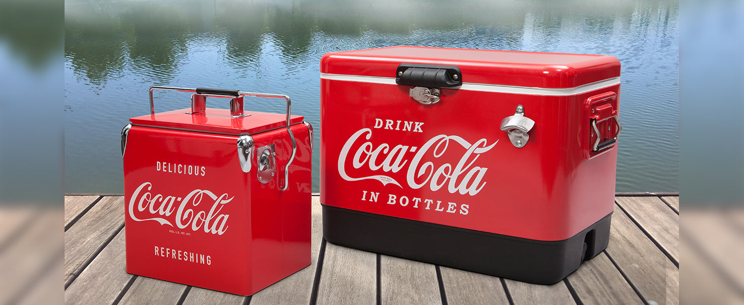 Coca-Cola Retro Ice Chest Cooler with Bottle Opener 13L (14 qt)