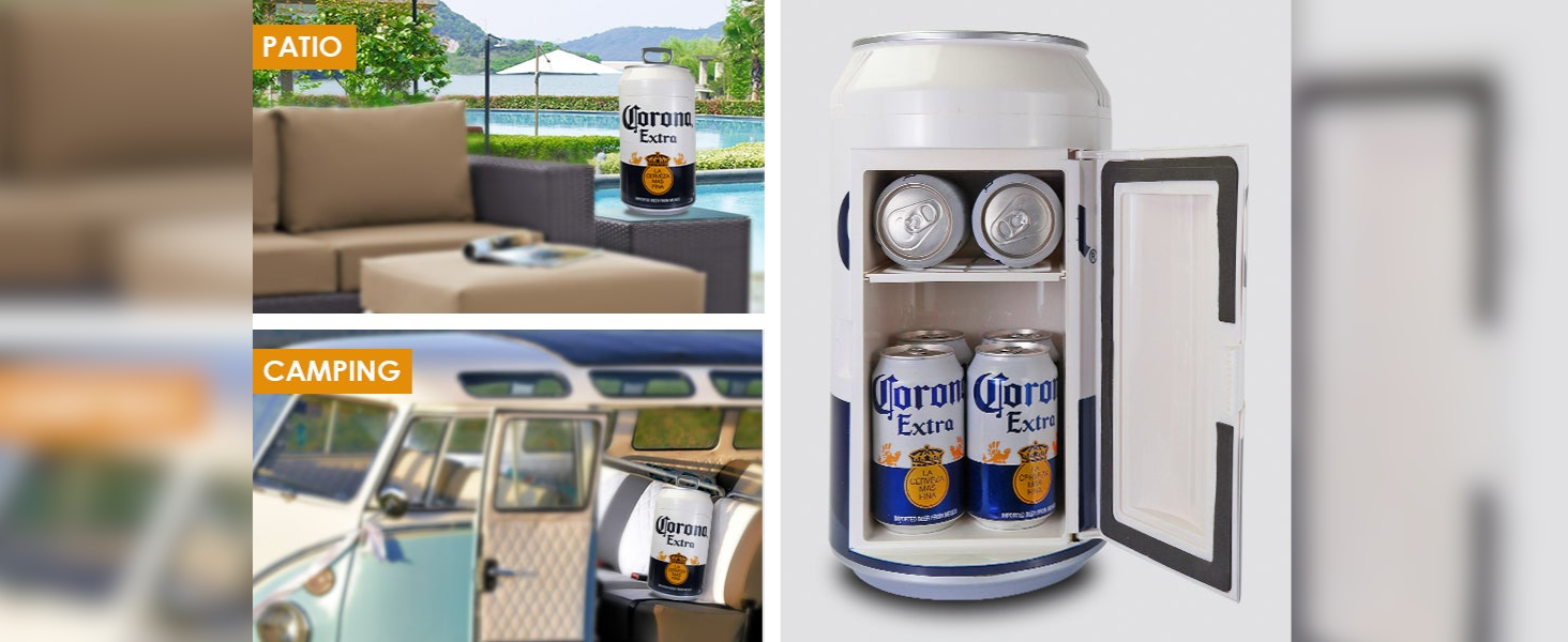 Corona Portable Mini Fridge | 8 Can | 5.4L Corona Portable Mini Fridge | 8 Can | 5.4L