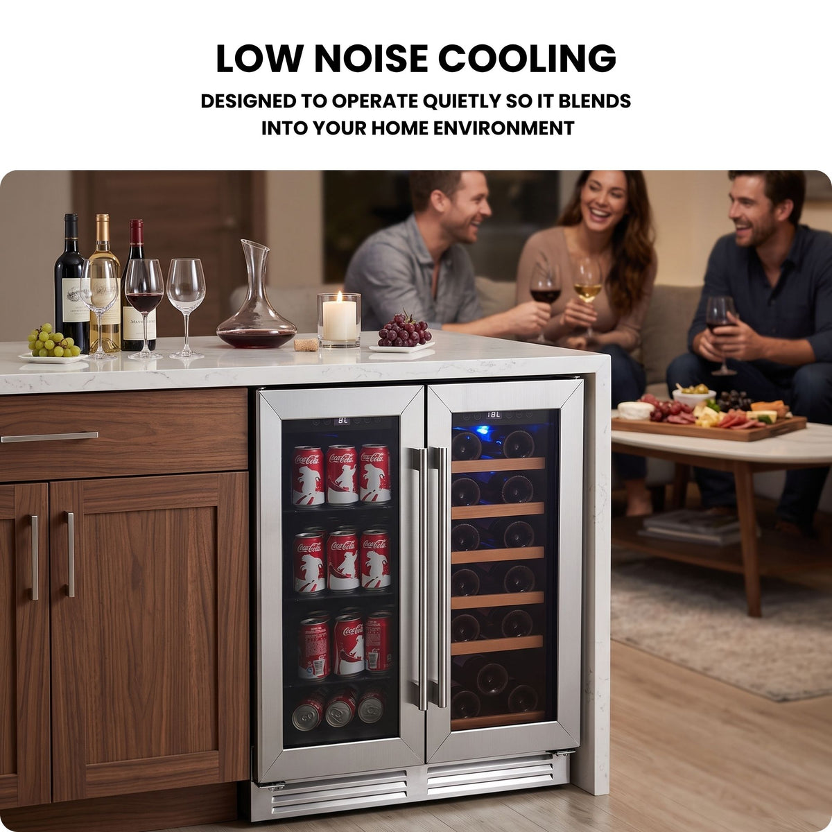 Koolatron 24 in. Dual Zone Built-In Wine and Beverage Fridge
