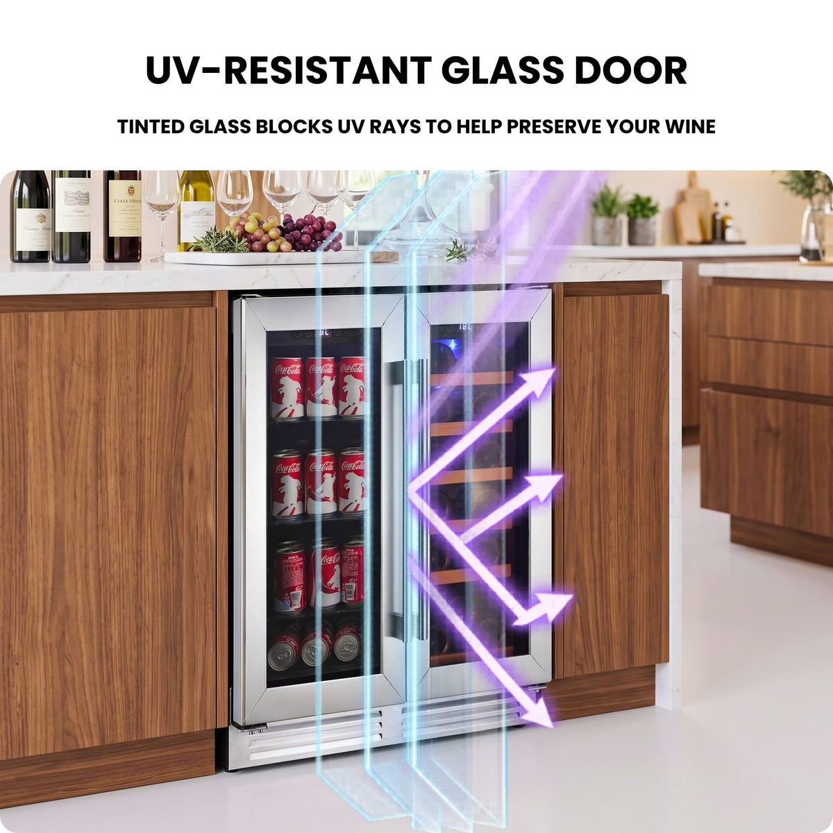 Koolatron 24 in. Dual Zone Built-In Wine and Beverage Fridge