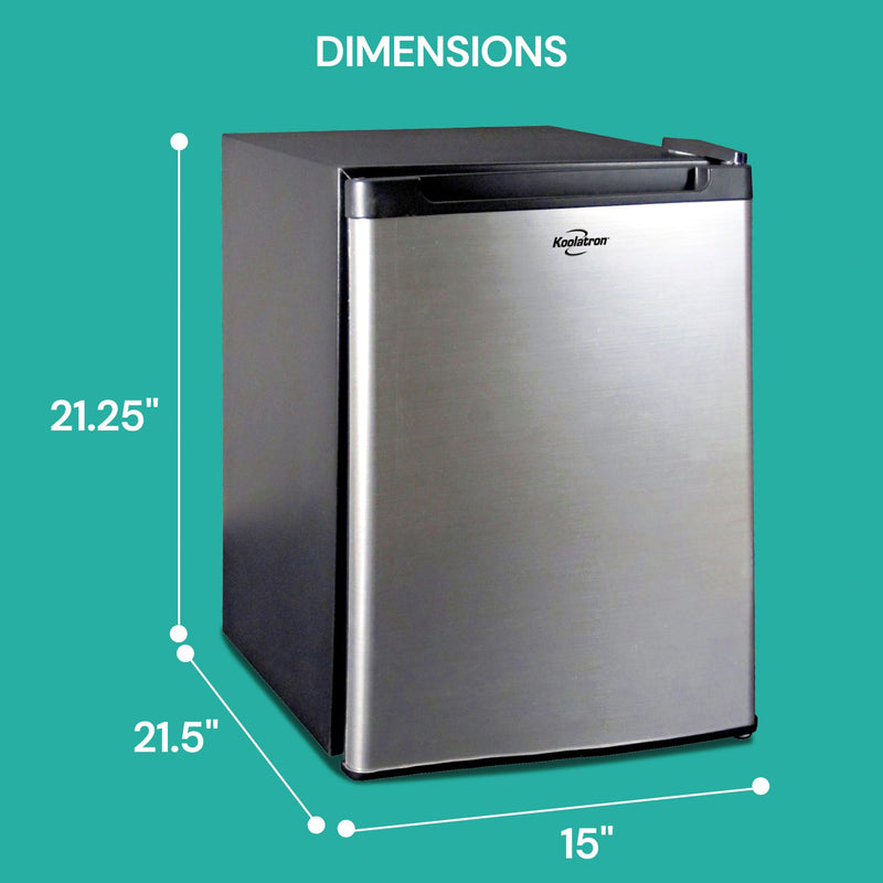 Koolatron Super Kool 45 Portable Fridge 1.76 Cu Ft 12V Stainless Steel