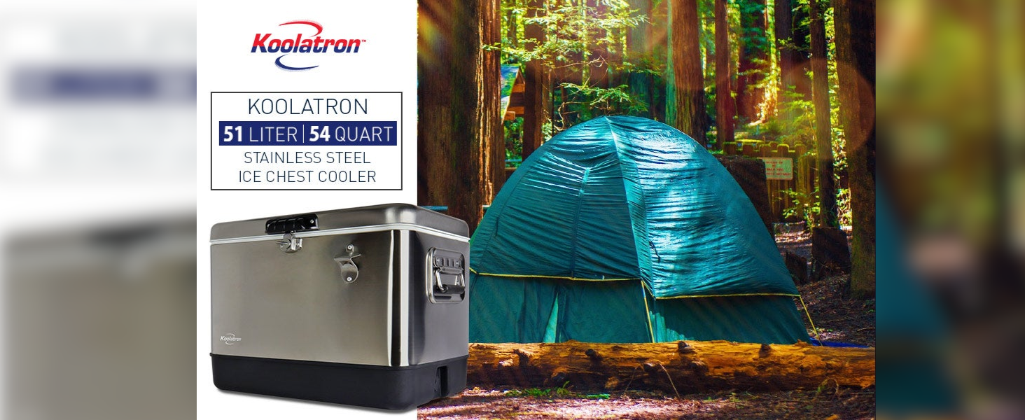 ポヨン DR バトルコントロ 1BOX Koolatron Stainless Steel Ice Chest Cooler w/ Bottle Opener 51L