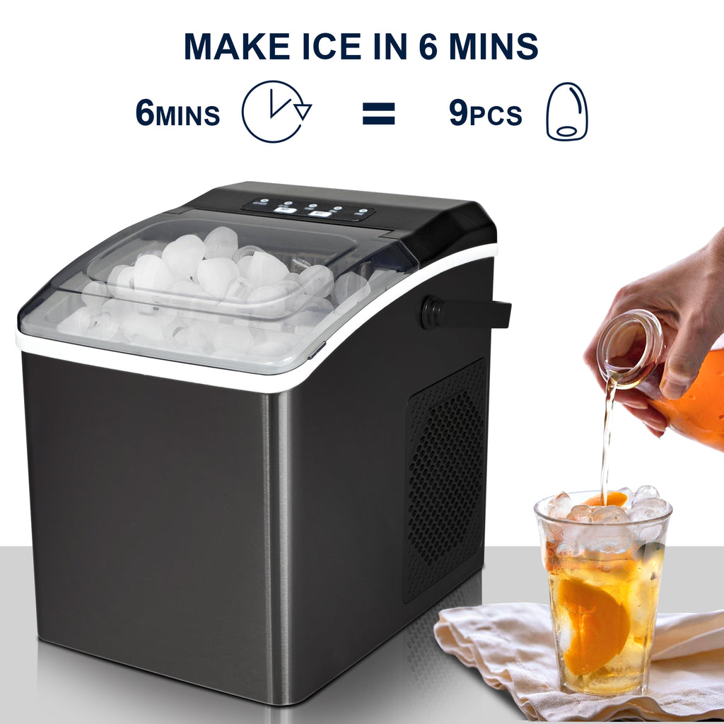Colzer Ice Maker Koolatron Portable Countertop Ice Maker | 26 lbs/24Hrs | Black