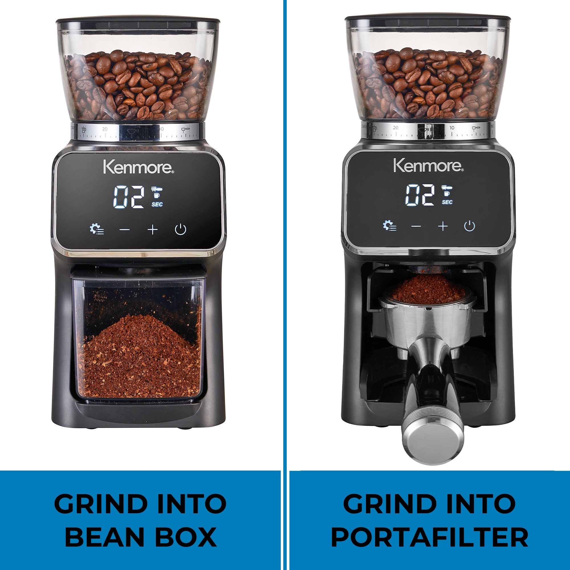 Kenmore Digital Conical Burr Coffee Grinder 30 Grind Sizes