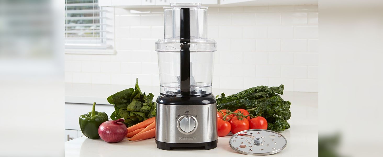 Kenmore 11-Cup Food Processor | Vegetable Chopper | Black and Silver