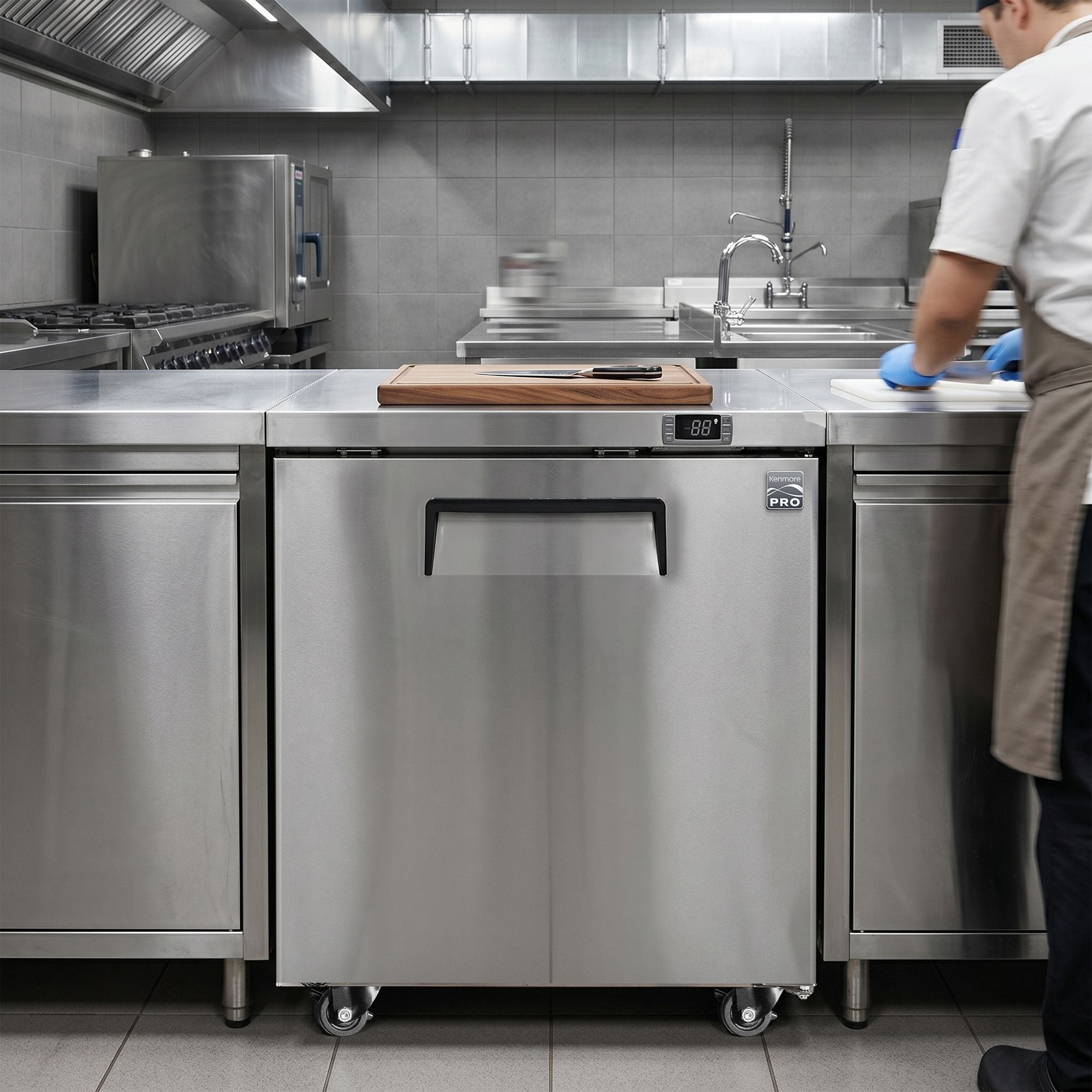 Kenmore PRO 7.2 cu.ft. Stainless Steel Undercounter Commercial Freezer/Refrigerator