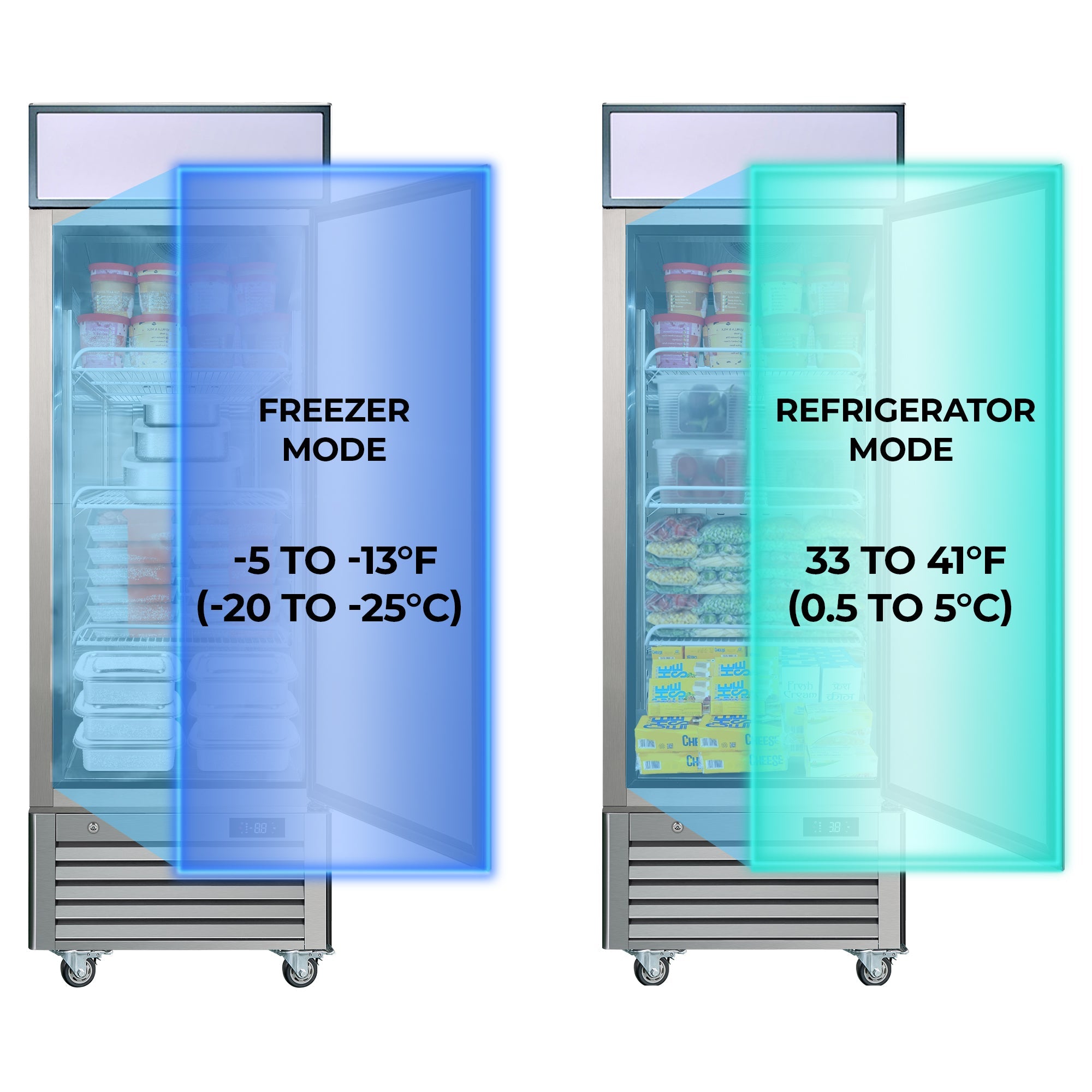 Kenmore Pro glass door freezer handle detail