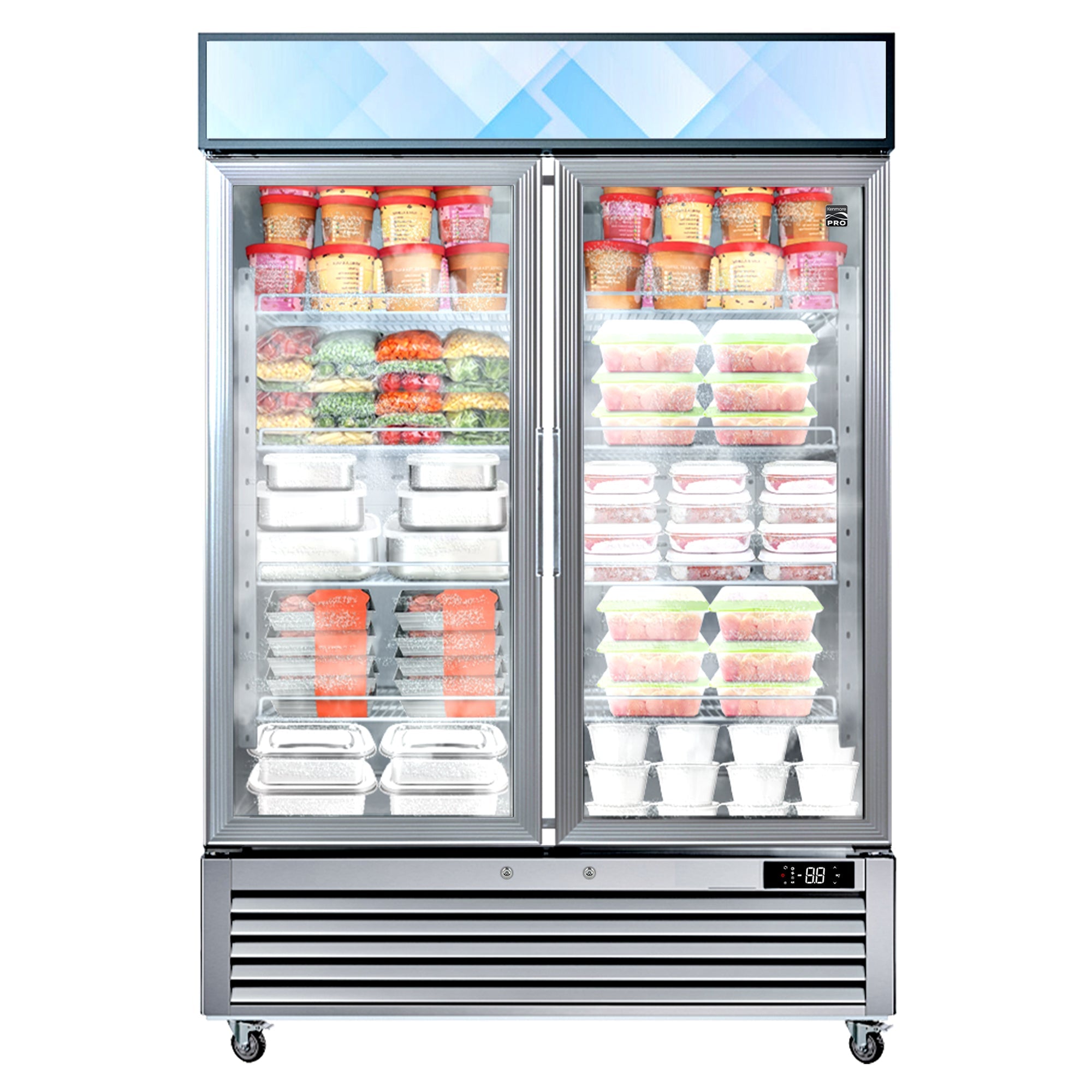 Kenmore Pro 49 cu ft glass door freezer commercial