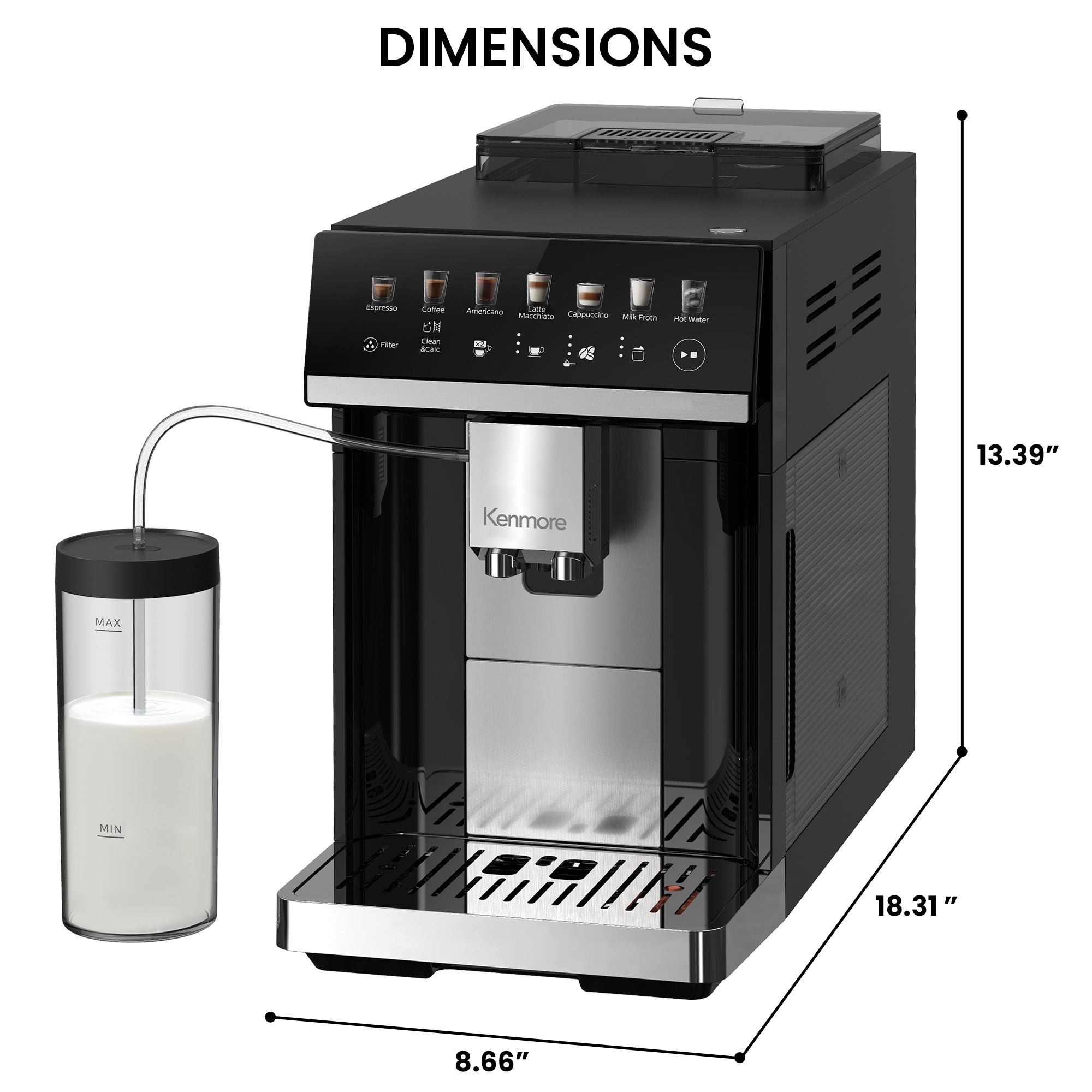 Kenmore Super Automatic Espresso Coffee Machine - Thumbnail 2