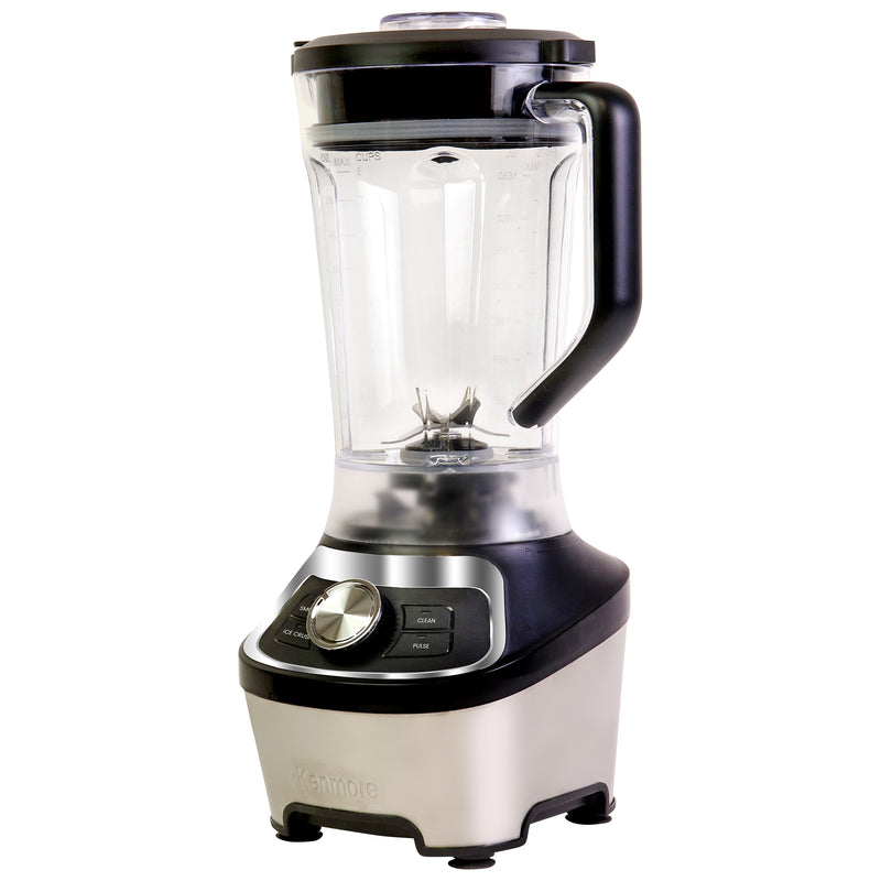 Kenmore countertop blender on a white background.