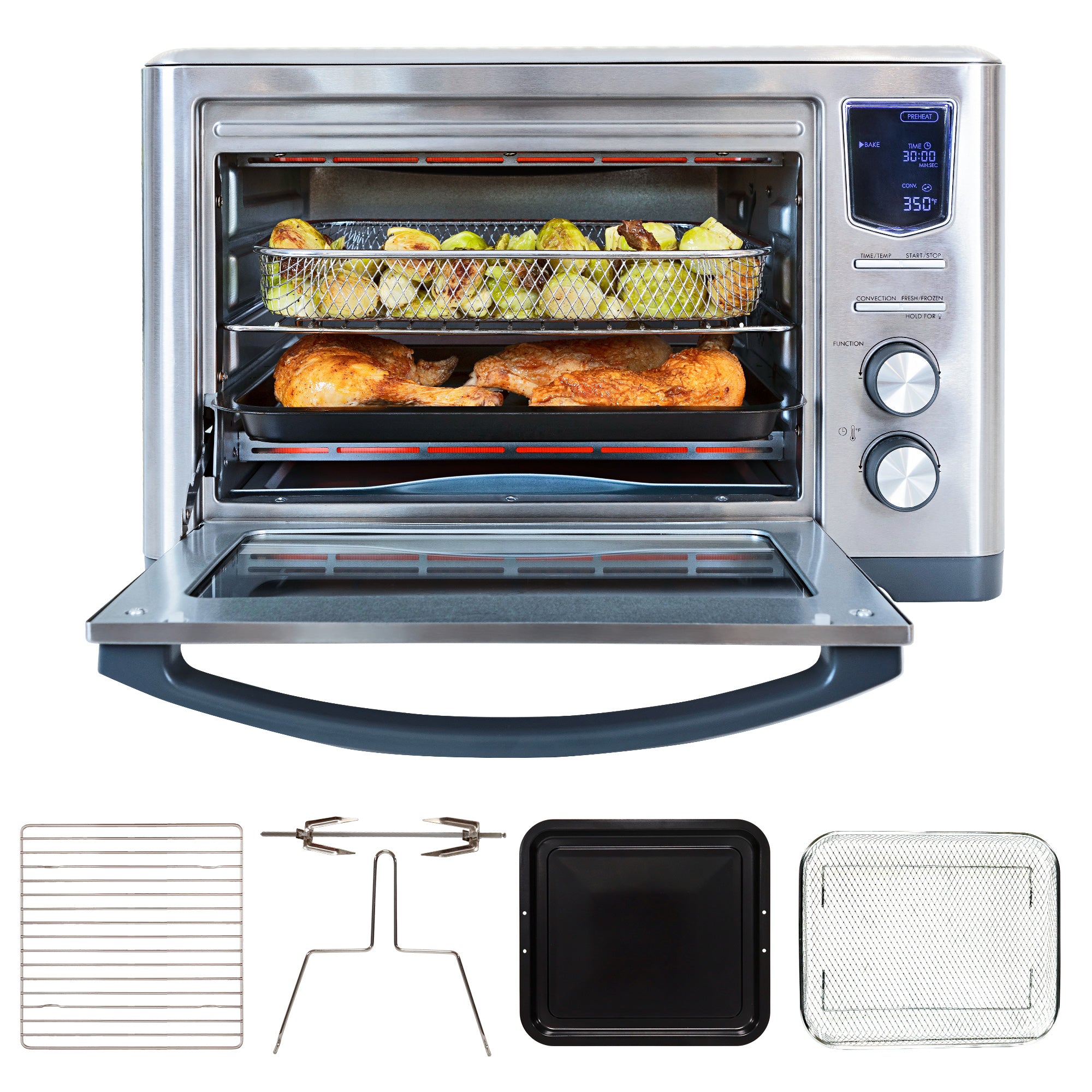 Kenmore 11-In-1 Digital Air Fryer Toaster Oven Rotisserie 6-Slice