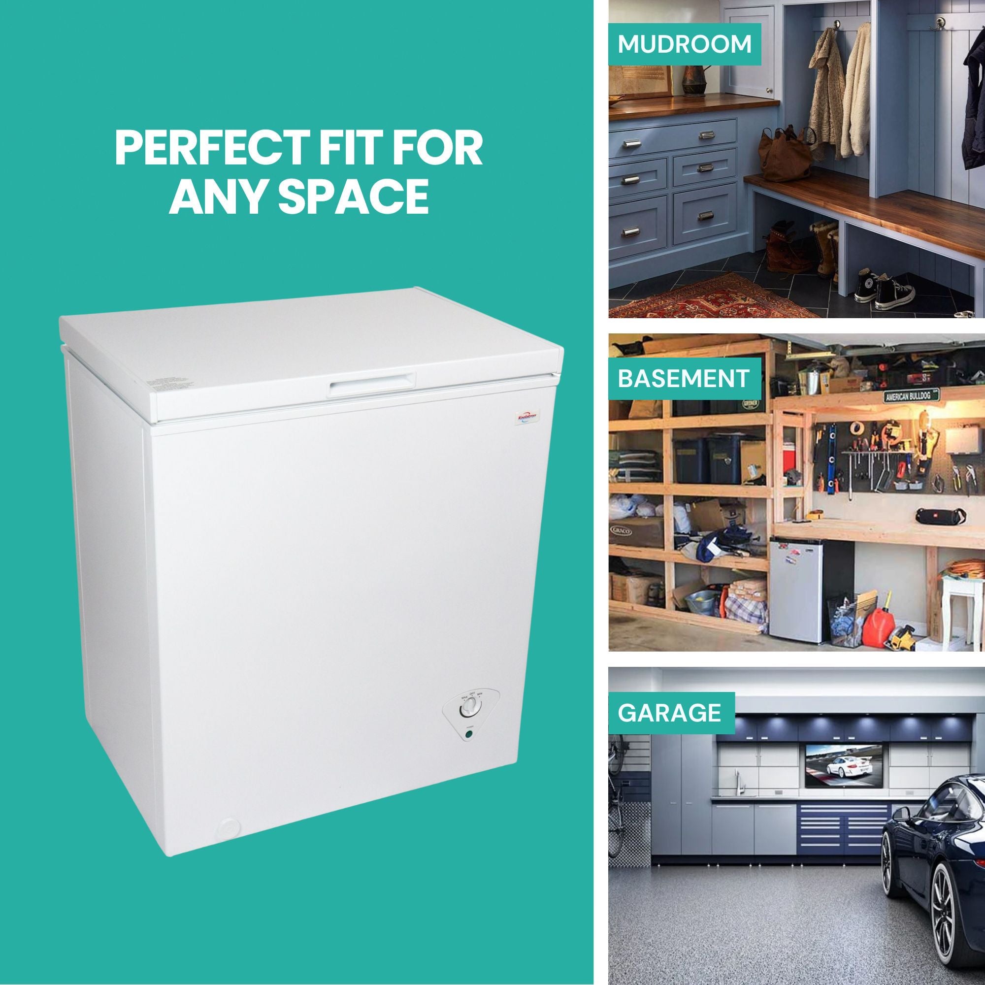 Koolatron Chest Freezer | 5.0 cu ft (142L) | White | Manual Defrost