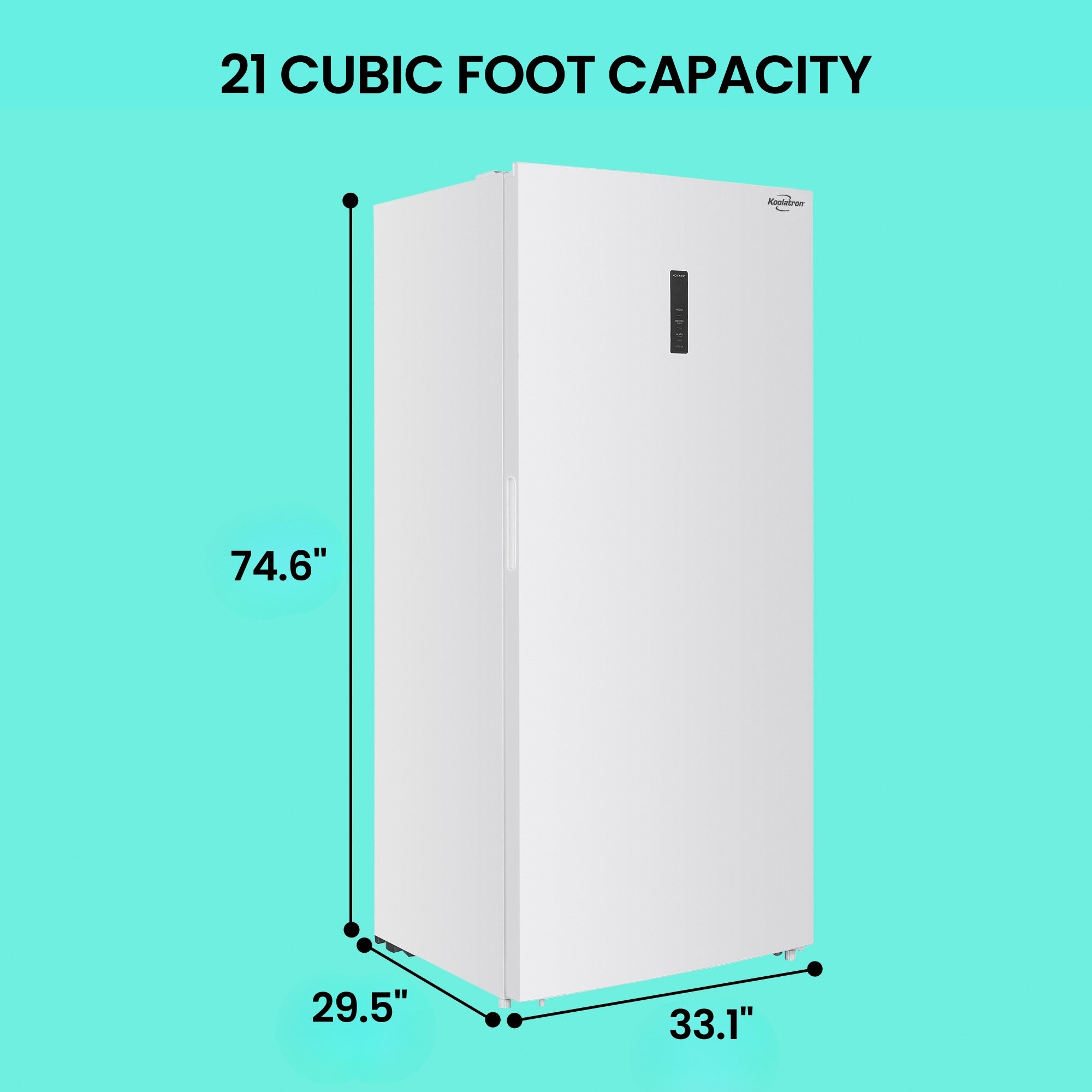 kool Koolatron Upright Convertible Freezer/Refrigerator | White
