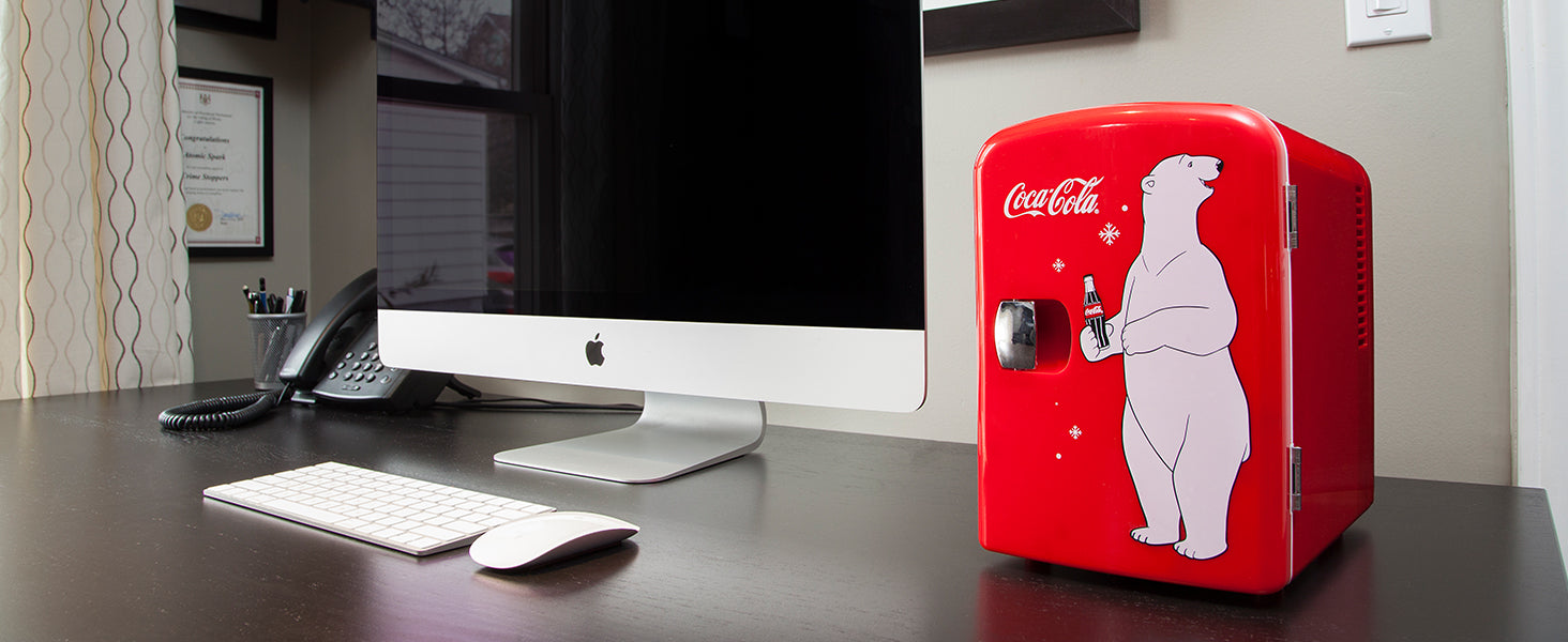 Coca Cola Polar Bear Mini Fridge | Cooler and Warmer