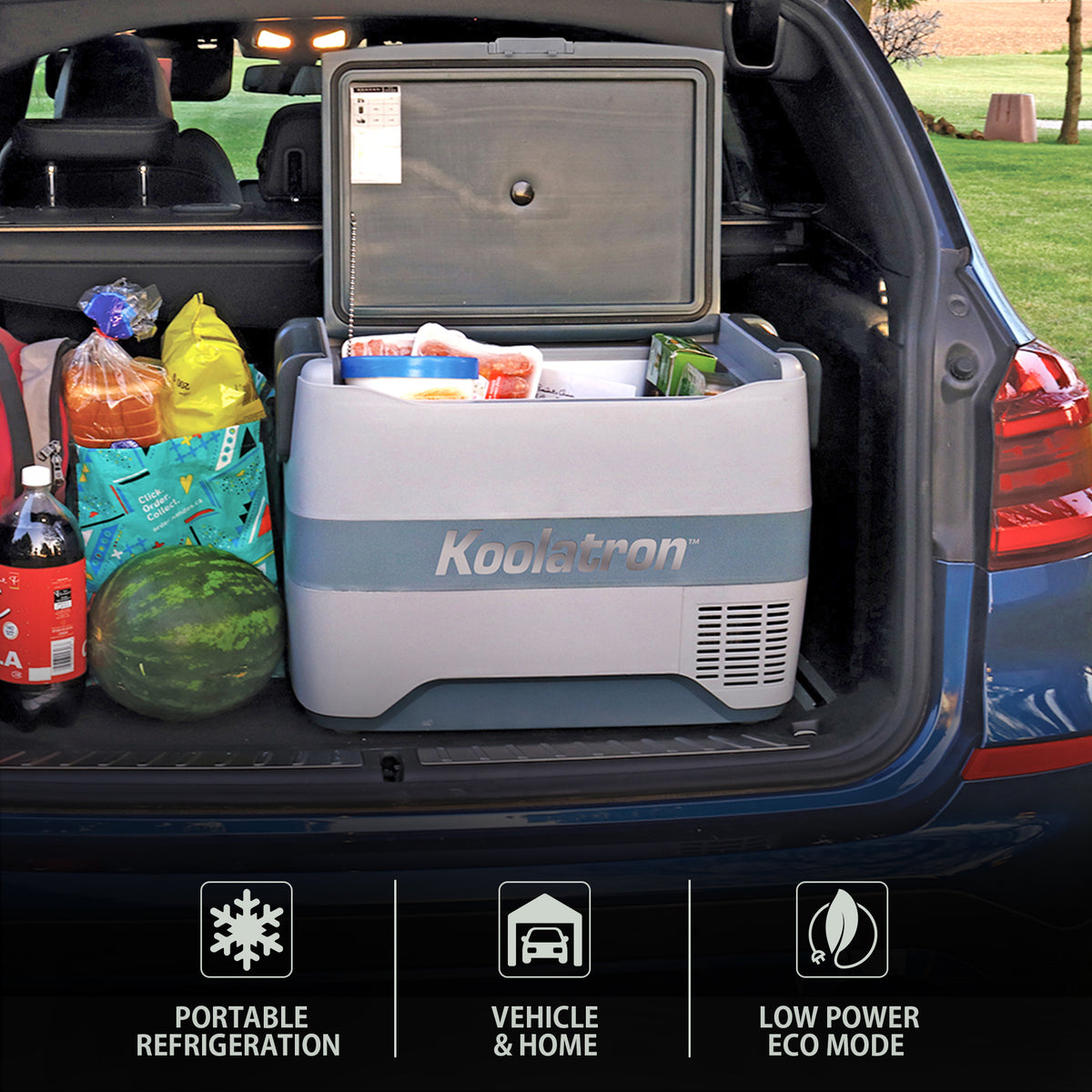 Koolatron 12 Volt Portable Freezer/Refrigerator w/ Bluetooth 42 qt (40L), 12V DC/110V AC Cords, Gray