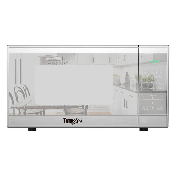 Total Chef Compact 0.7 Cu Ft Microwave - 700W Countertop Oven With Digital Touch Controls For Small Spaces