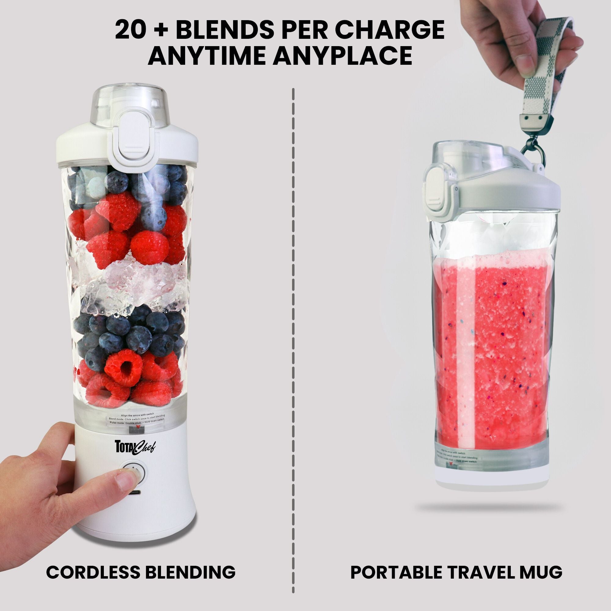  Portable Blender,Personal Hand Smoothie Travel Blender