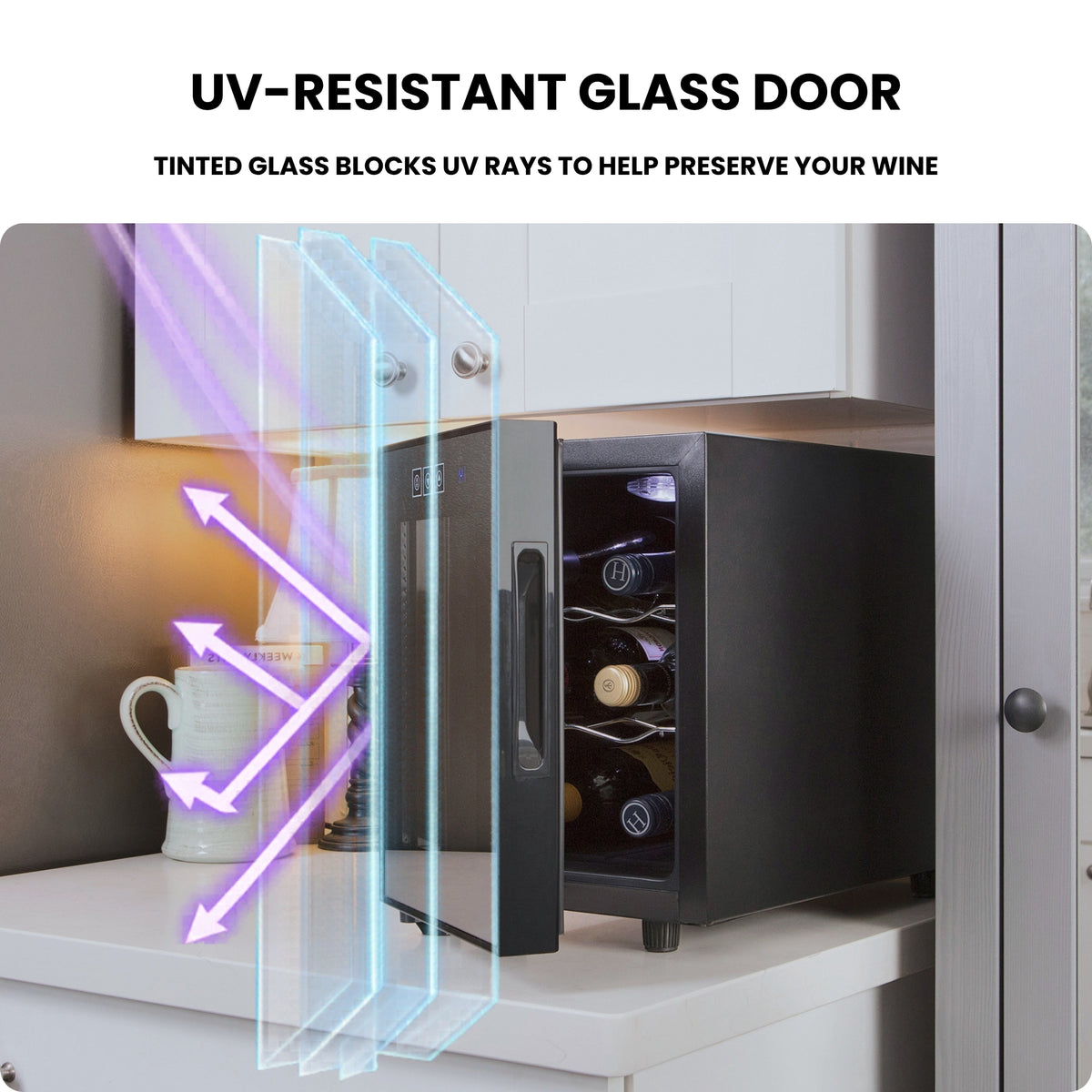 Koolatron 6-Bottle Countertop Thermoelectric Wine Cooler
