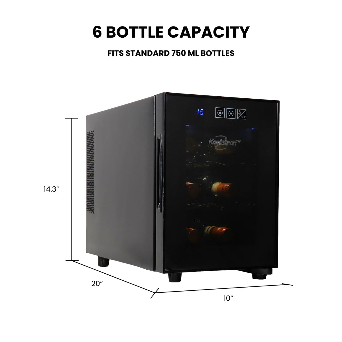 Koolatron 6-Bottle Countertop Thermoelectric Wine Cooler