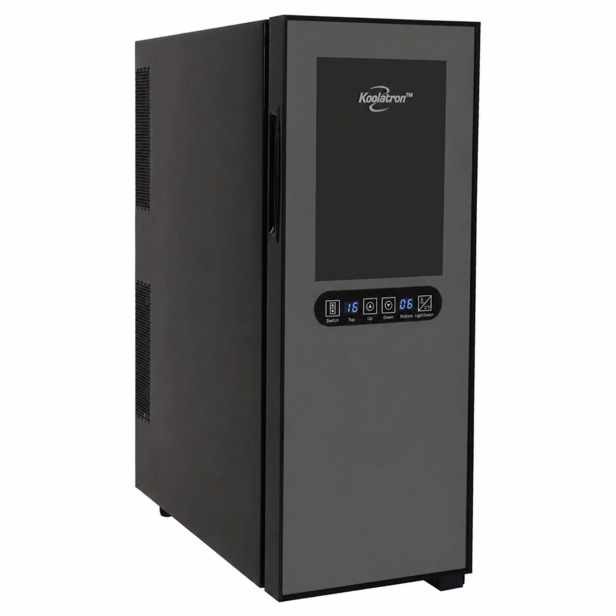 Kenmore 12 Bottle Dual Zone Wine Cooler, Black, Thermoelectric Freestanding Wine Fridge, 1.2 cu. ft. (33L), Wine Cellar for Red, White, Sparkling Wine