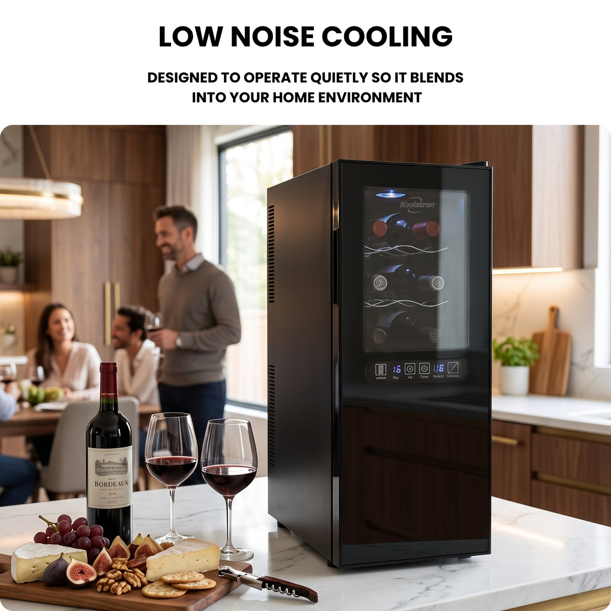 Kenmore 12 Bottle Dual Zone Wine Cooler, Black, Thermoelectric Freestanding Wine Fridge, 1.2 cu. ft. (33L), Wine Cellar for Red, White, Sparkling Wine