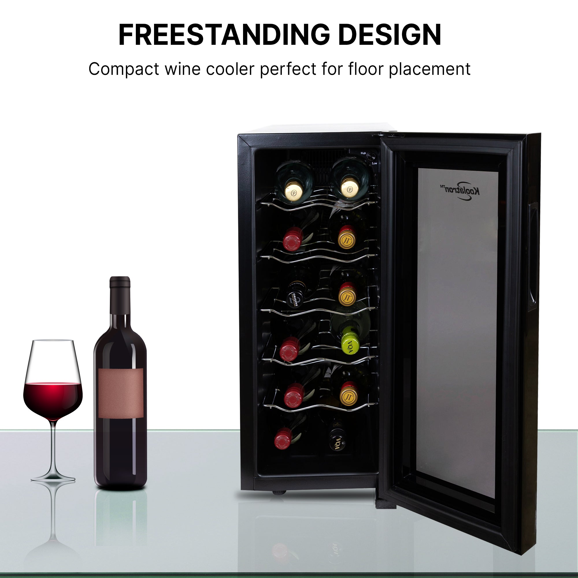 Koolatron 12 Bottle Wine Cooler Thermoelectric Freestanding Wine