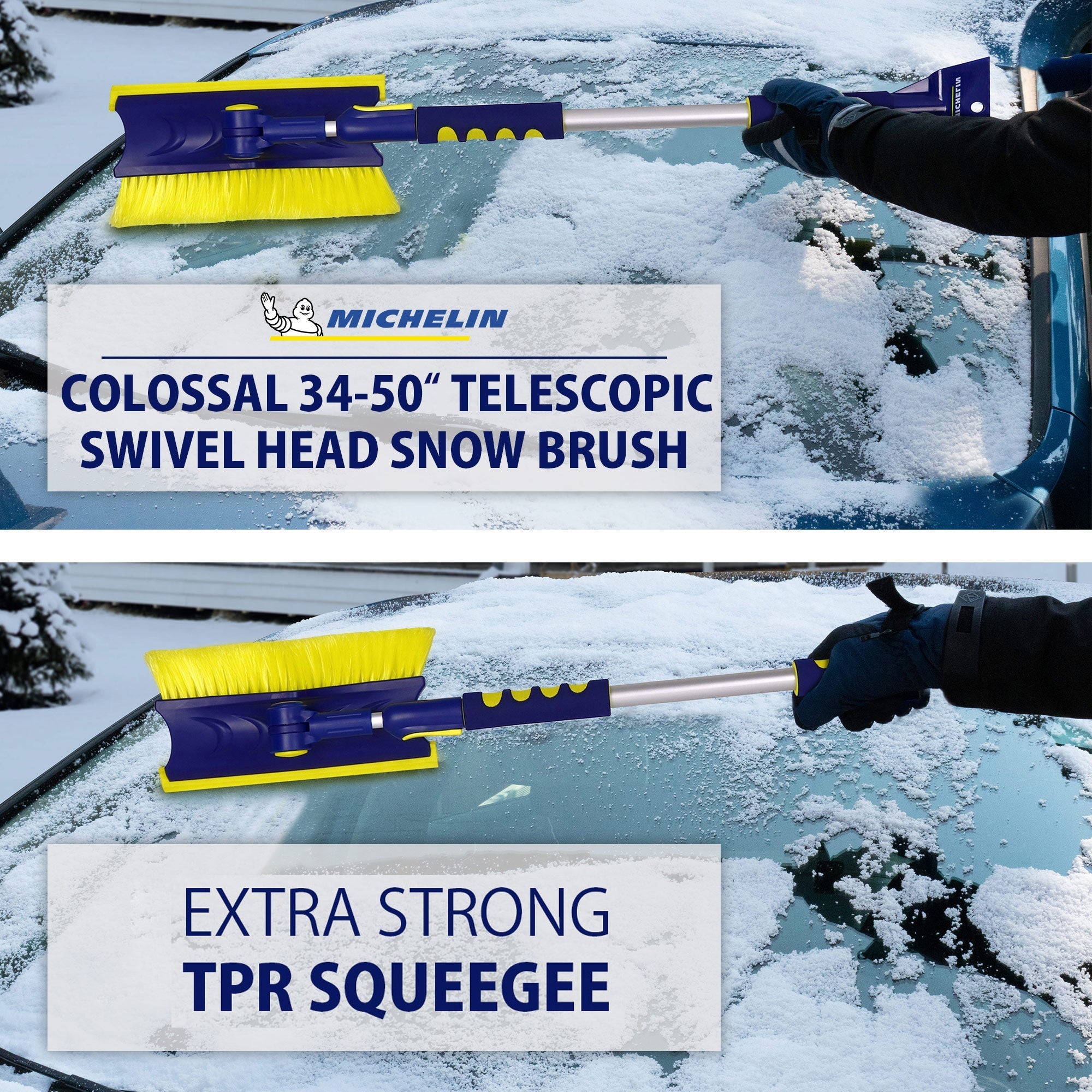 Michelin Colossal 50 Extendable Snow Brush, Scraper & Ice Chipper