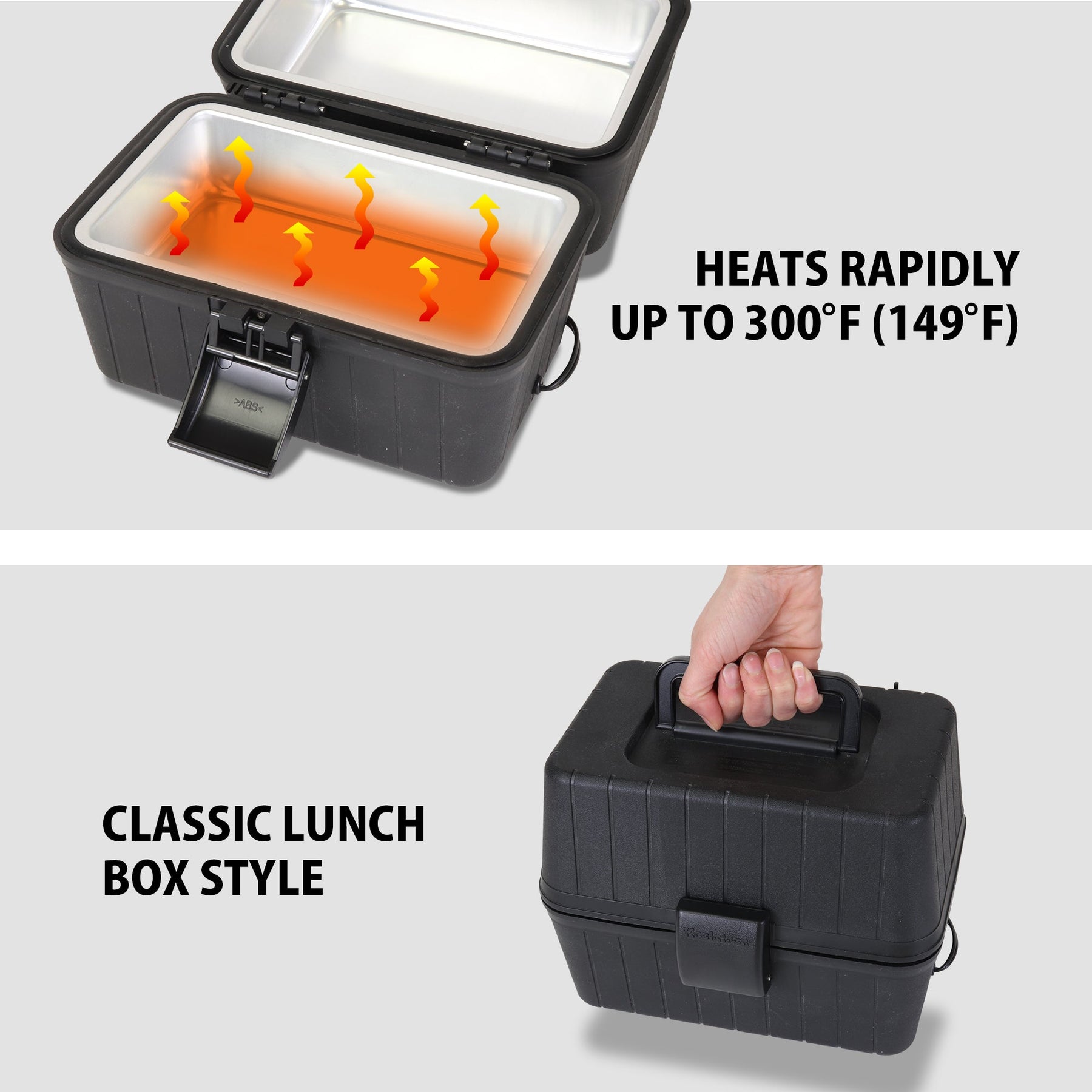 Koolatron Heating Lunch Box Stove 12V 1.6 Qt Black