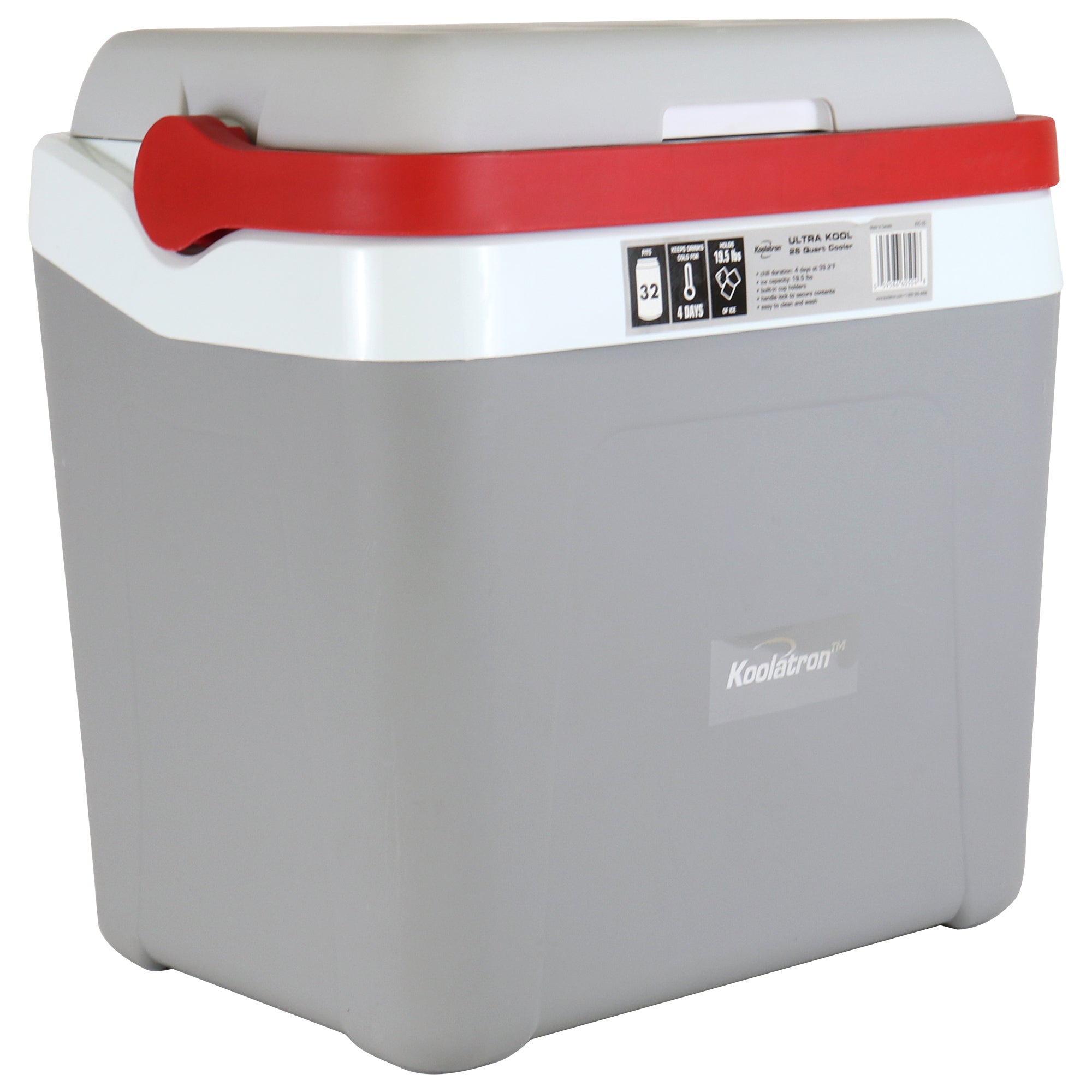 Product shot of Koolatron 25L ice chest on a white background